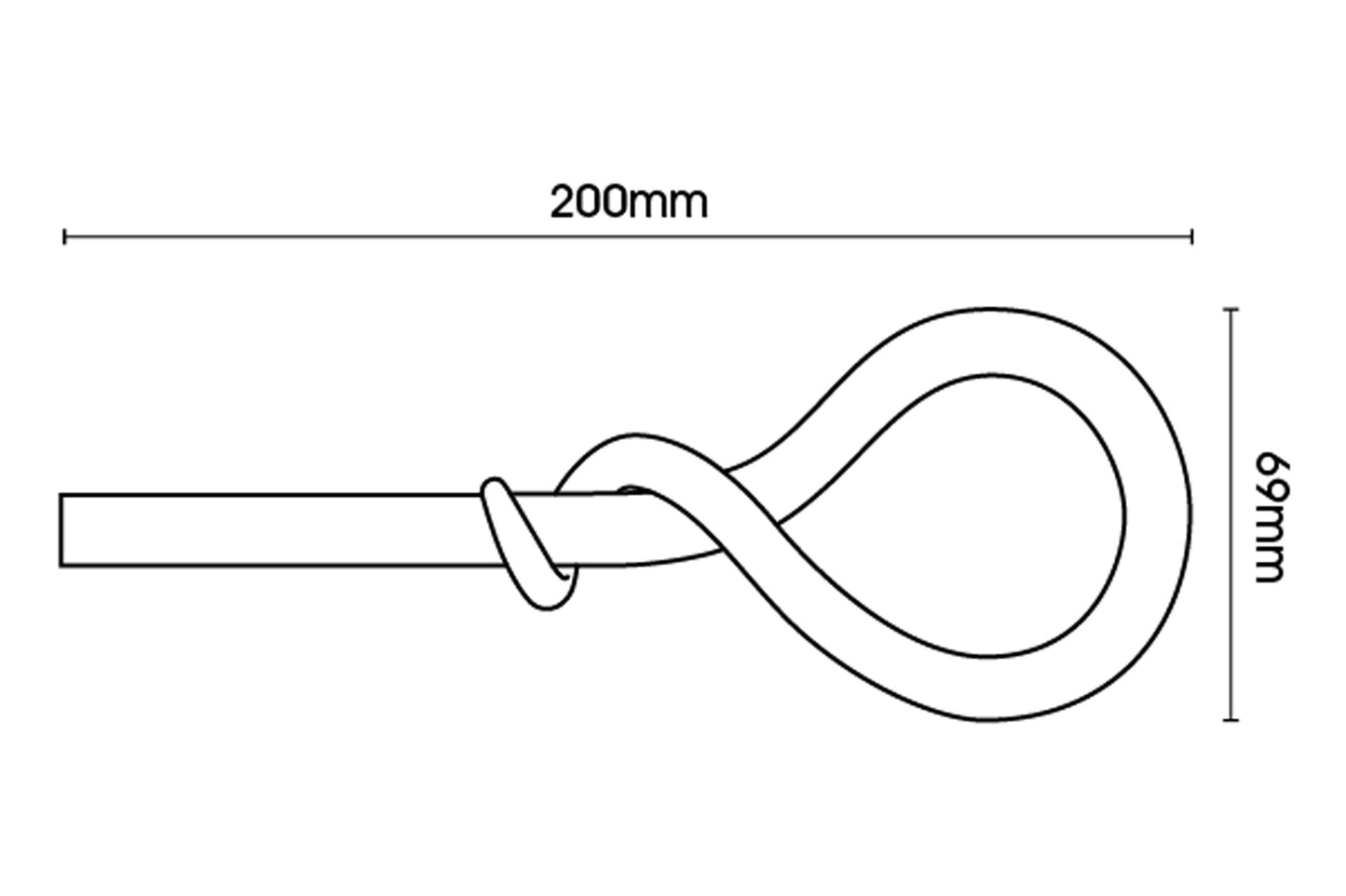 Hallis Artisan Knot 12mm Wrought Iron Metal Curtain Pole - Black
