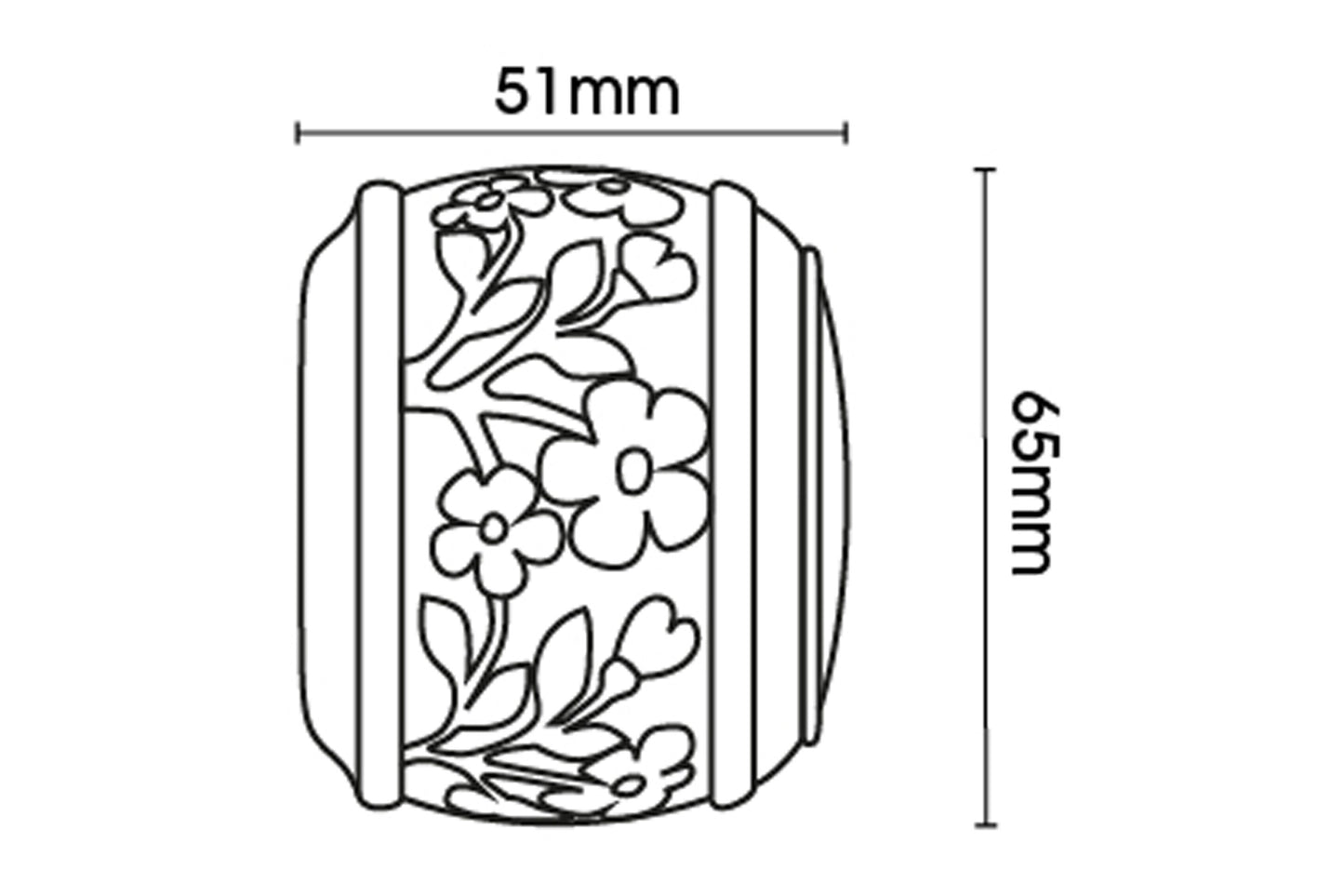 Hallis Ashbridge Claremont 45mm Wooden Curtain Pole Finial - Baroque Silver