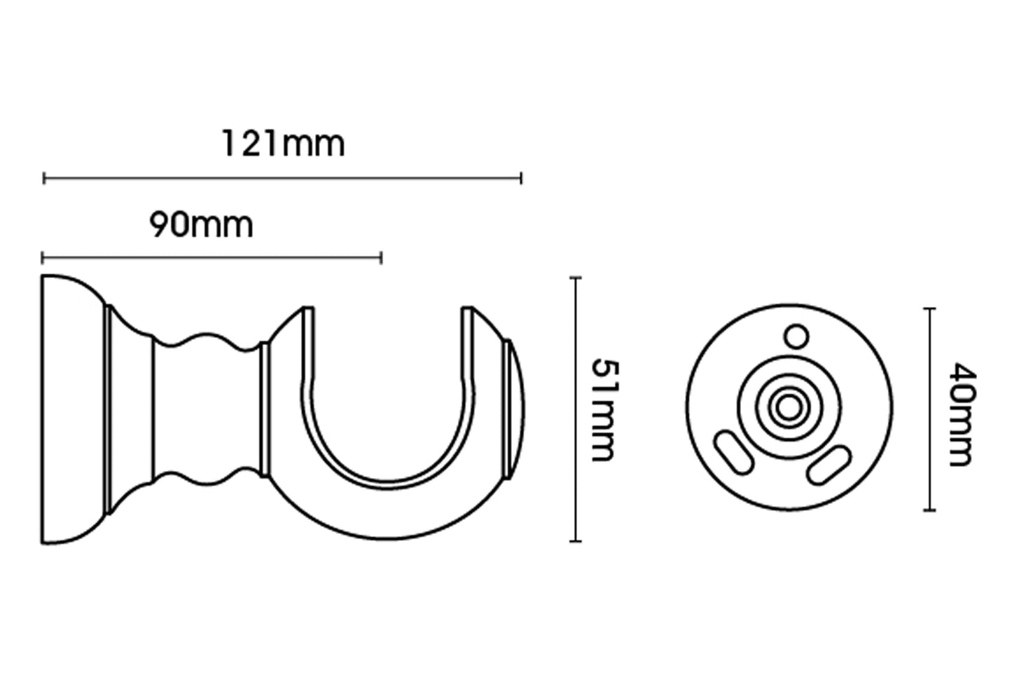 Hallis Unfinished 28mm Wooden Curtain Pole