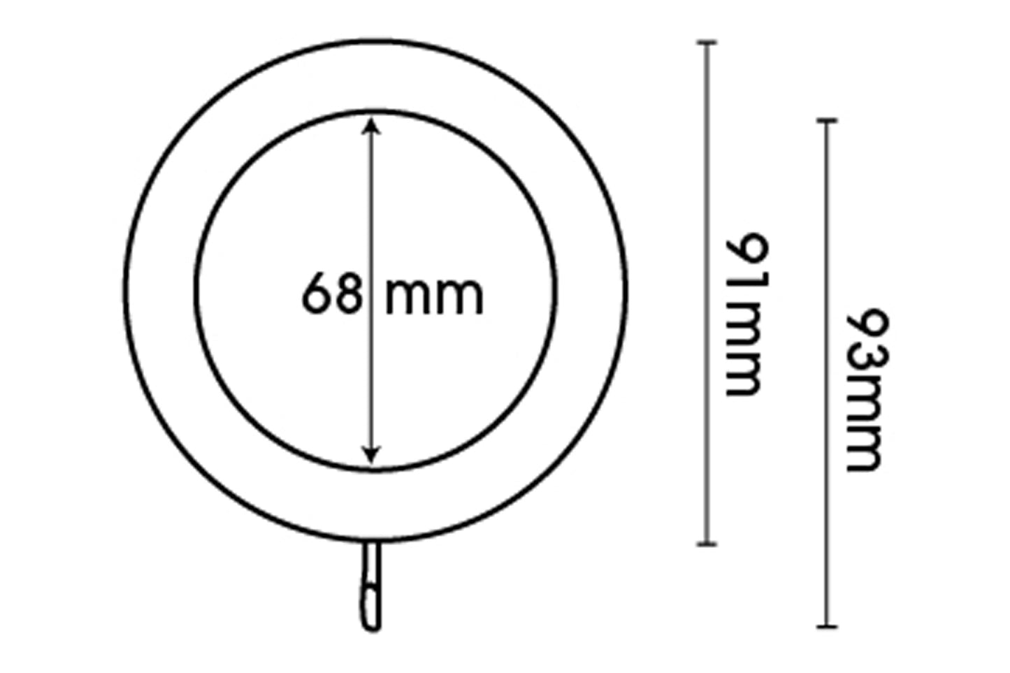 Hallis Honister 50mm Wooden Curtain Pole - Stone