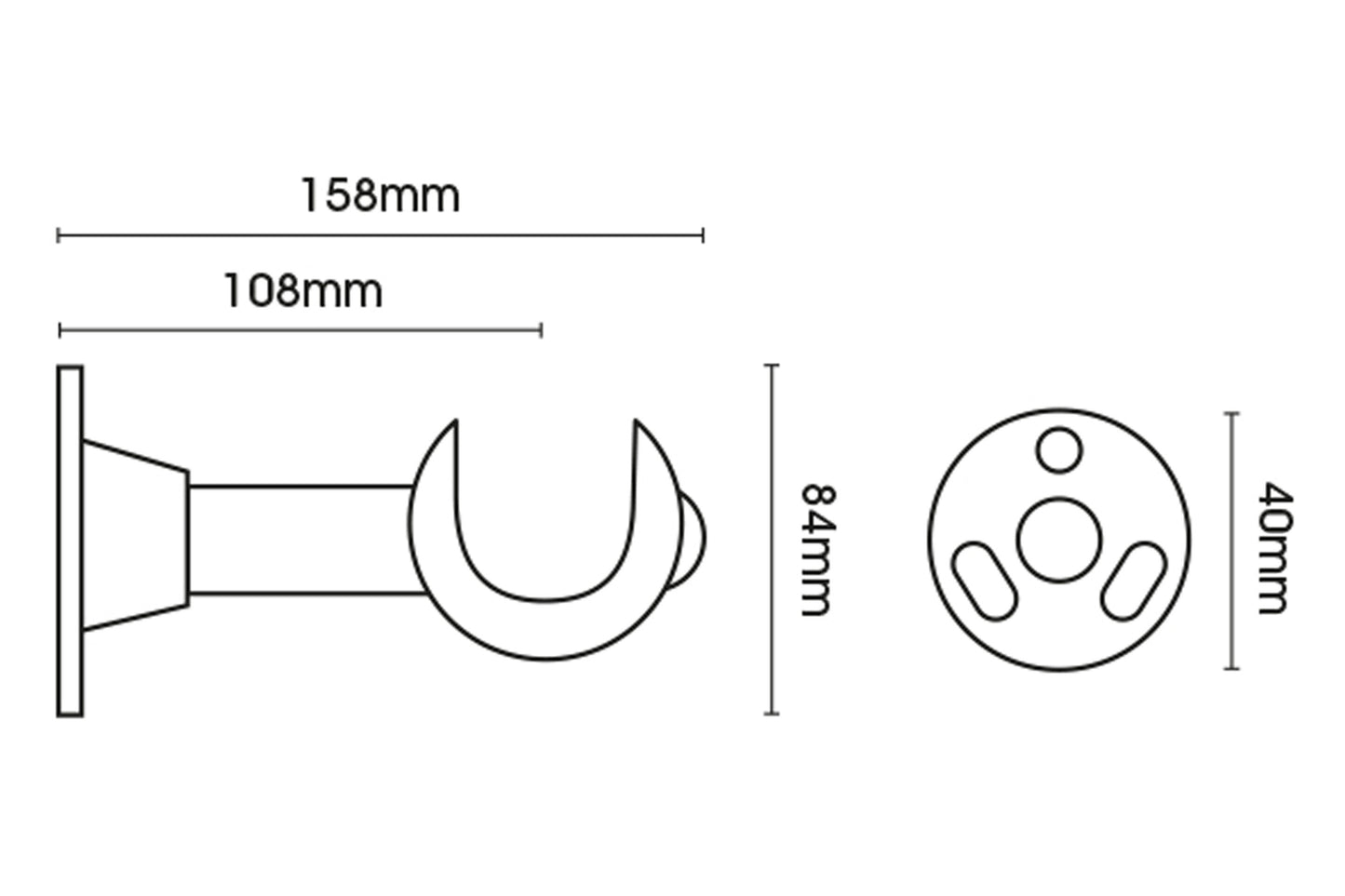 Hallis Modern Country Sugar Pot 55mm Wooden Curtain Pole - Dark Oak