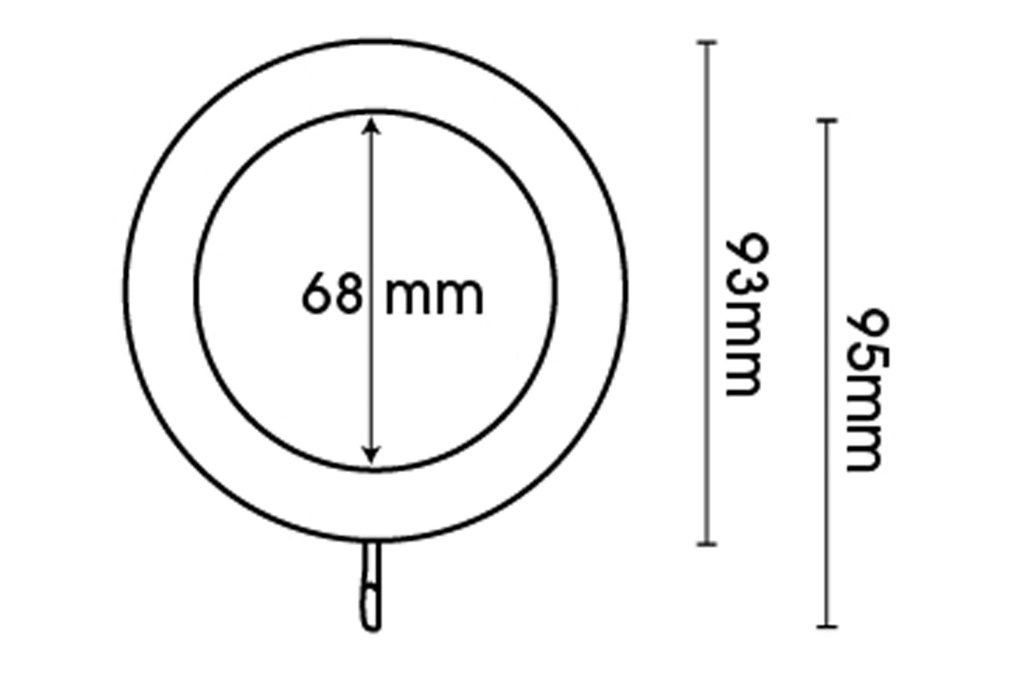 Hallis Modern Country Sugar Pot 55mm Wooden Curtain Pole - Dark Oak