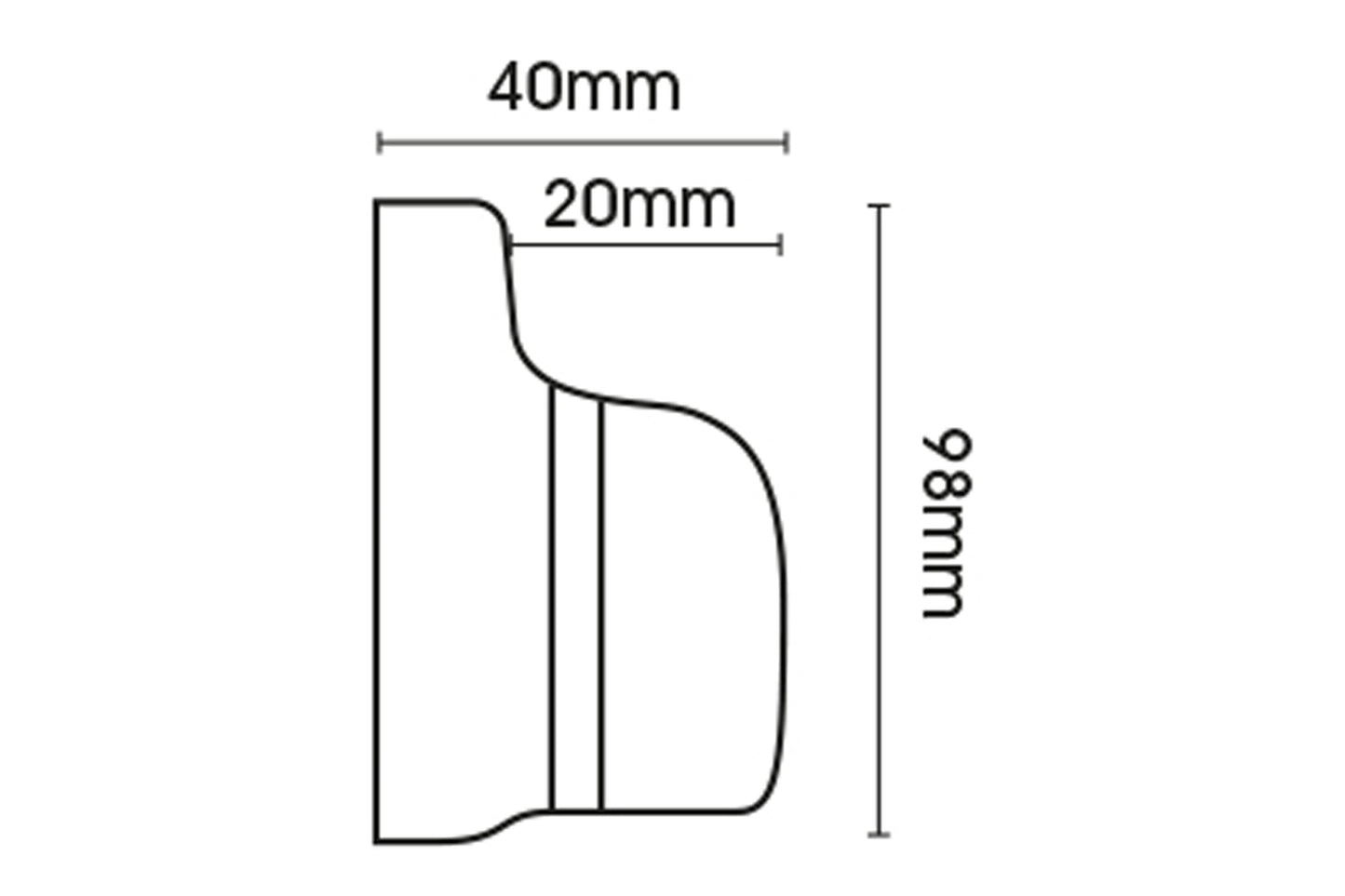 Hallis Museum 55mm Wooden Curtain Pole Recess Bracket - Antique White