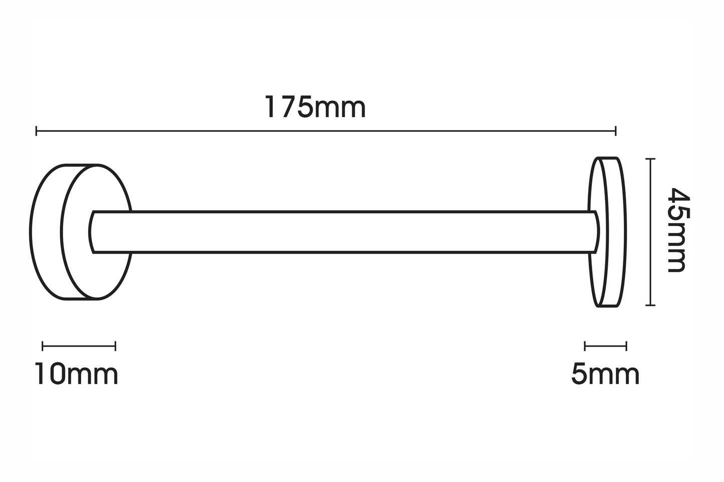 Hallis Neo Disc Metal Curtain Holdbacks (Pair) - Stainless Steel