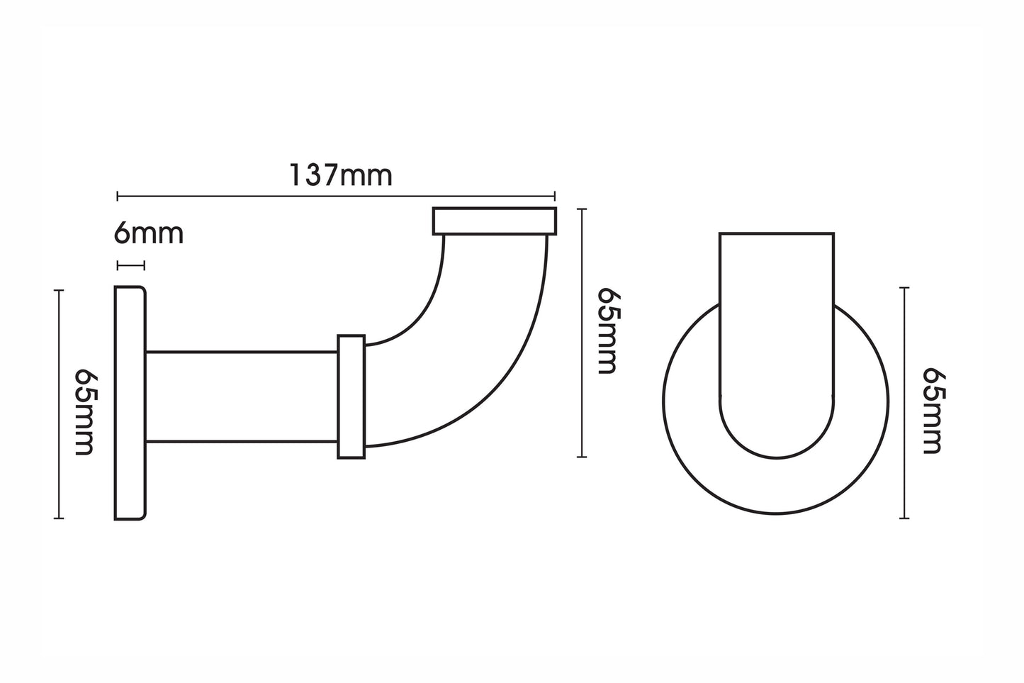 Hallis Neo French Curtain Pole - Matt Black
