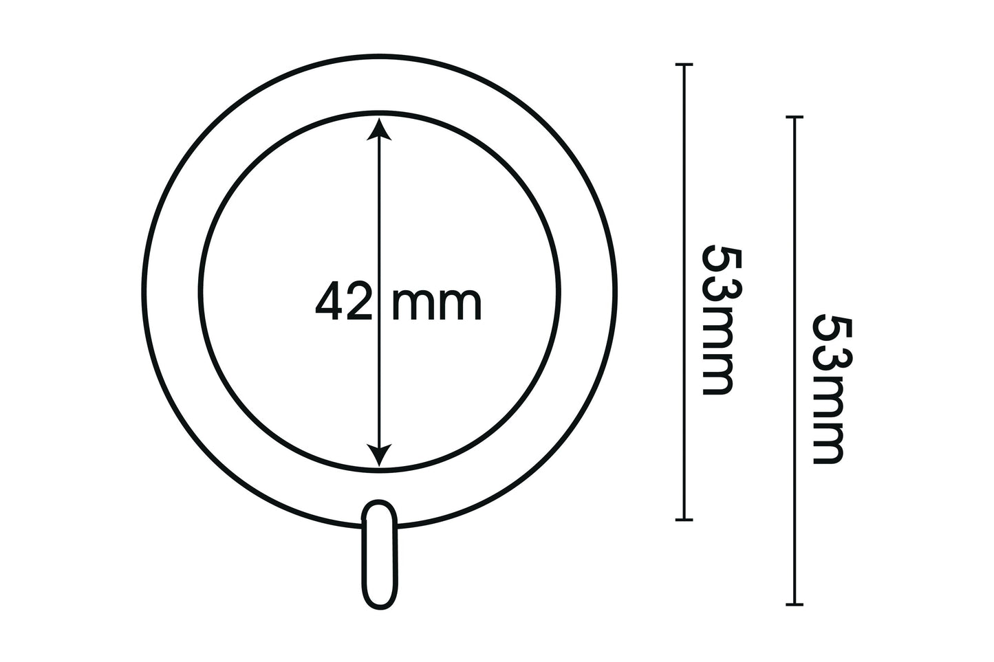 Neo 28mm Metal Curtain Rings (Pack of 6) - Chrome
