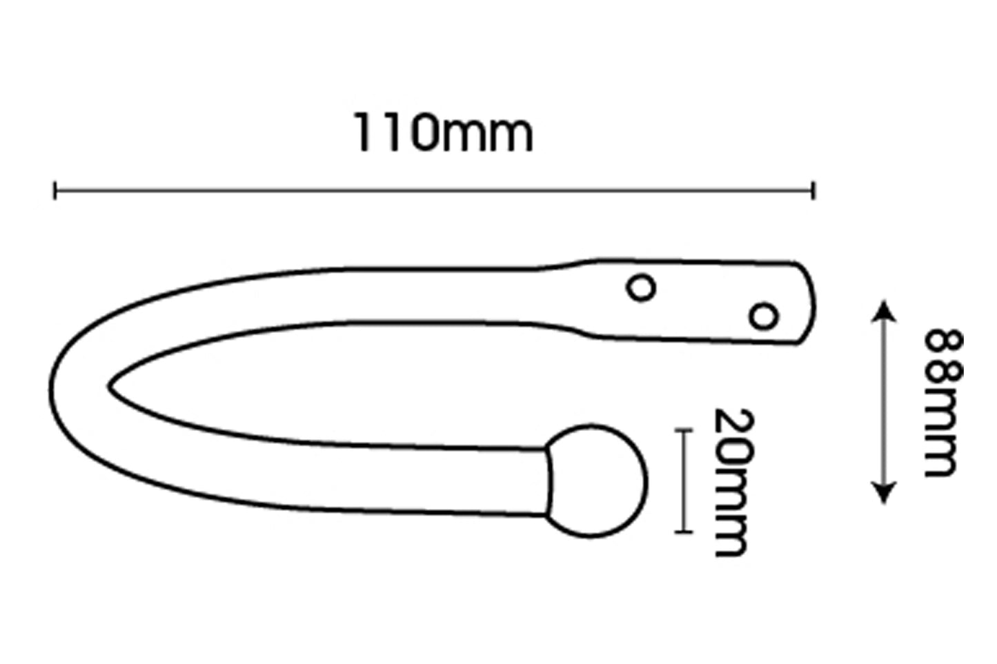Hallis Neo Metal Curtain Holdback - Spun Brass
