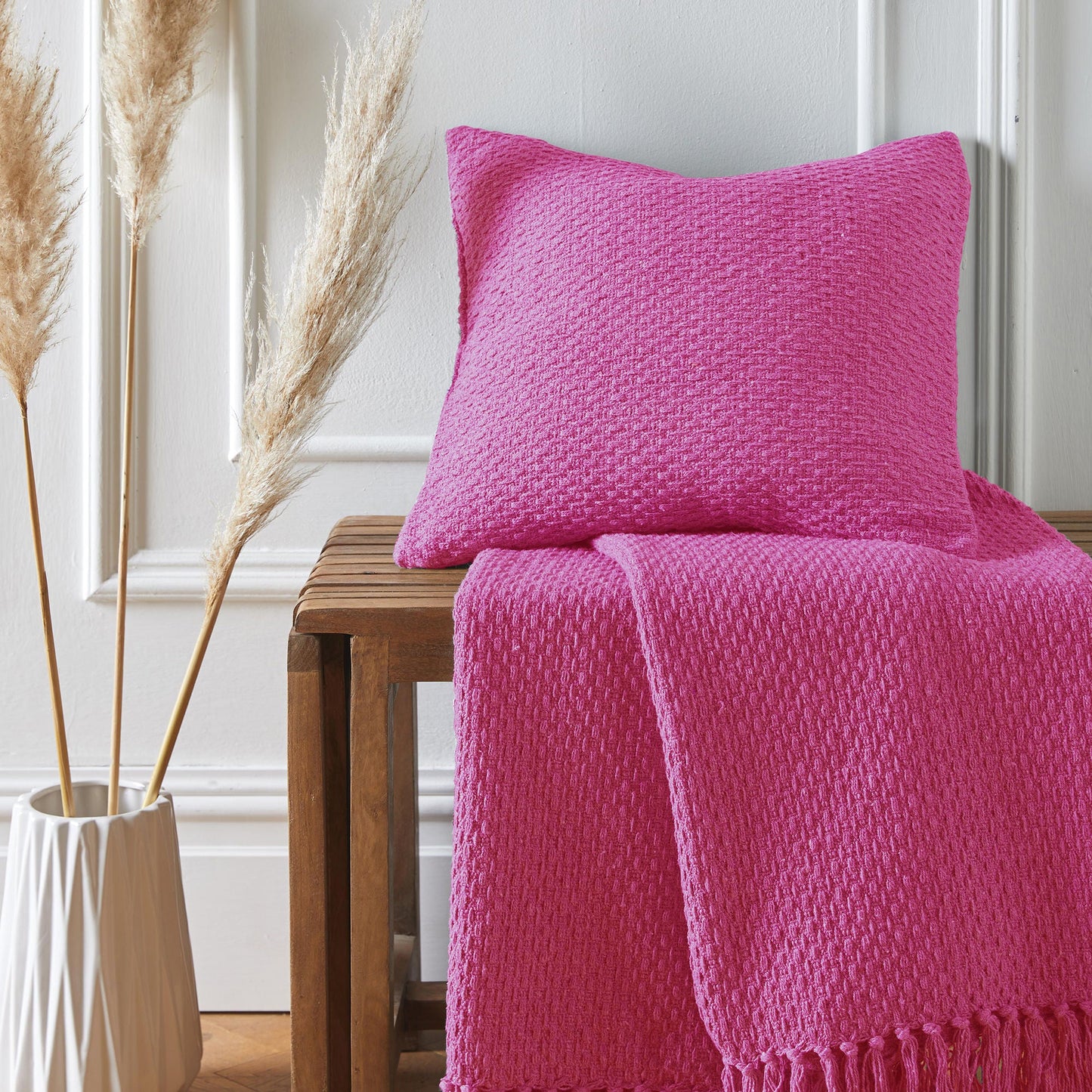 Hayden Cushion by Drift Home in Pink 43 x 43cm - Cushion - Drift Home