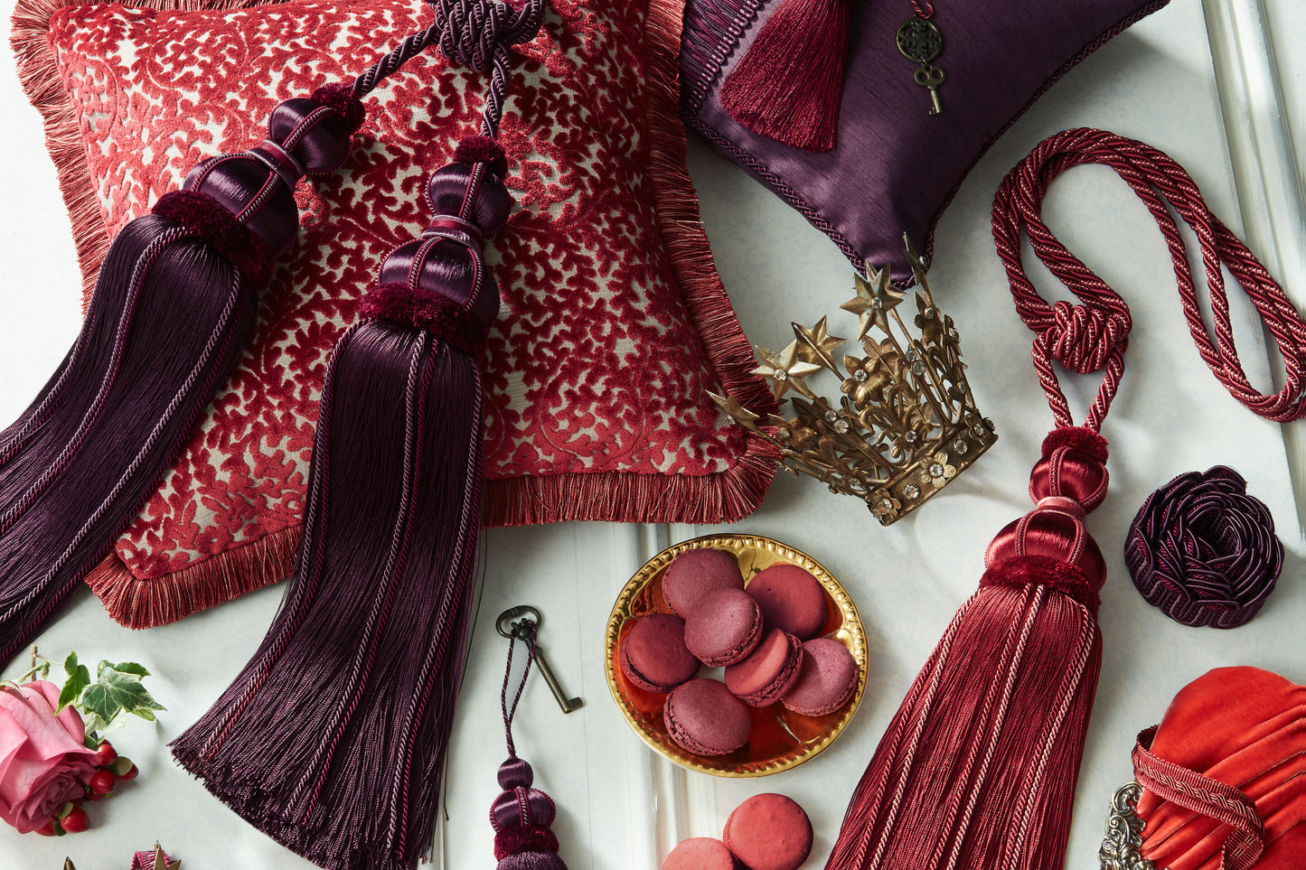 Hallis Antoinette Key Tassel - Mulberry