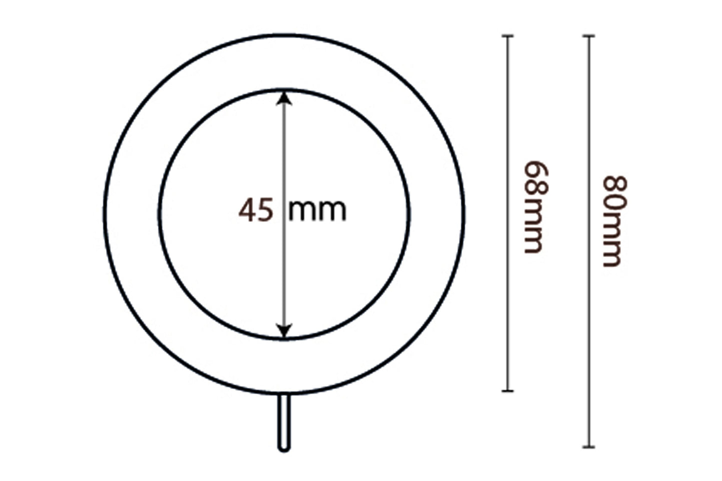 Integra Masterpiece 35mm Wooden Curtain Rings (Pack of 6) - Distressed Cream