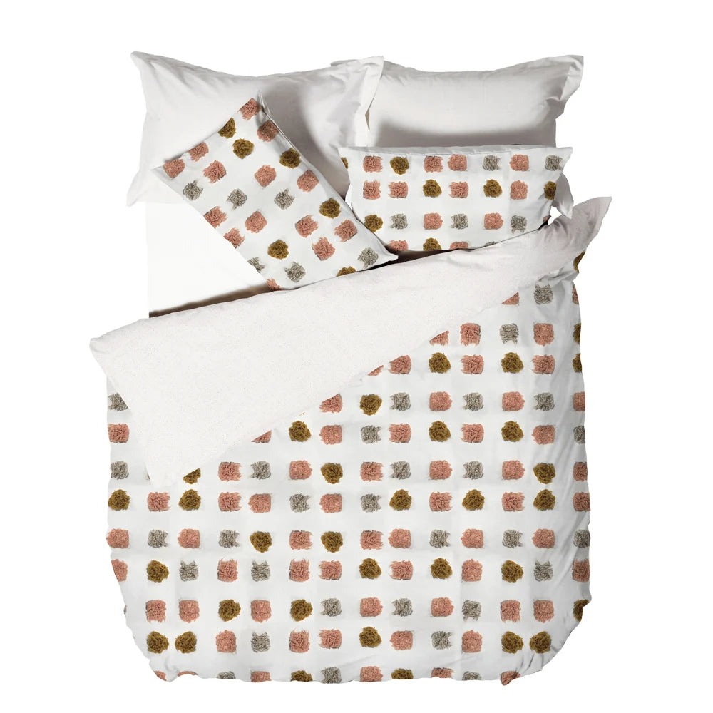 Linen House Haze Duvet Cover Set - Pink/Sand