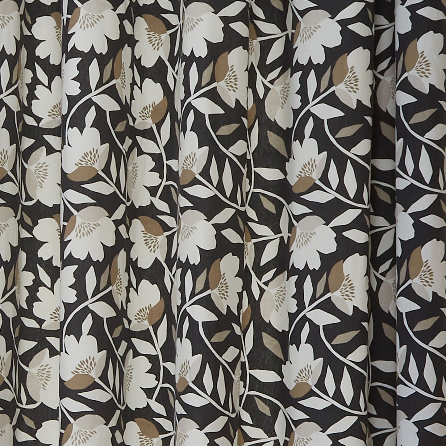 Luna Pair of Eyelet Curtains by Fusion in Black - Pair of Eyelet Curtains - Fusion