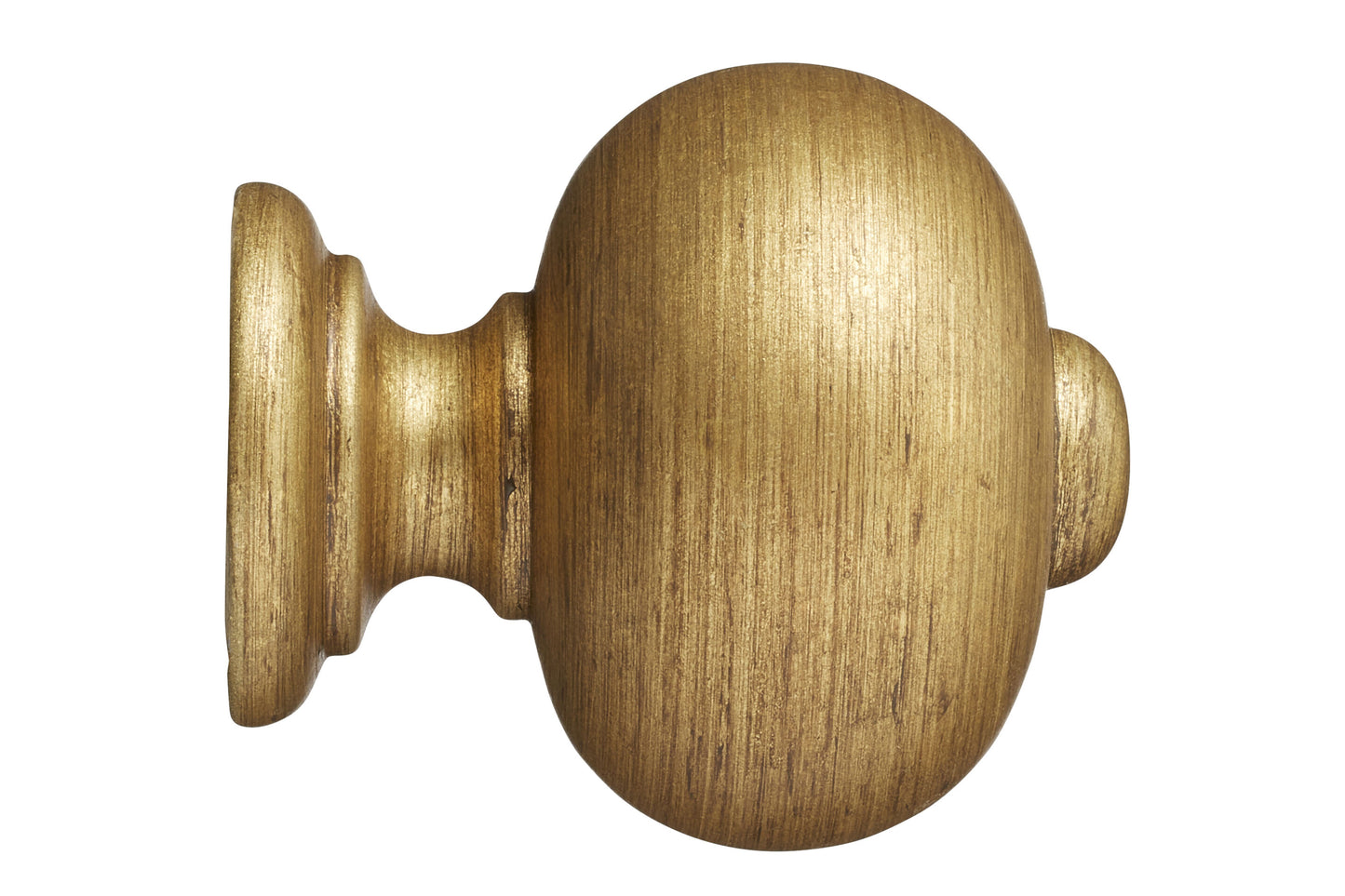 Hallis Museum Parham 35mm Wooden Curtain Pole Finial - Antique Gilt