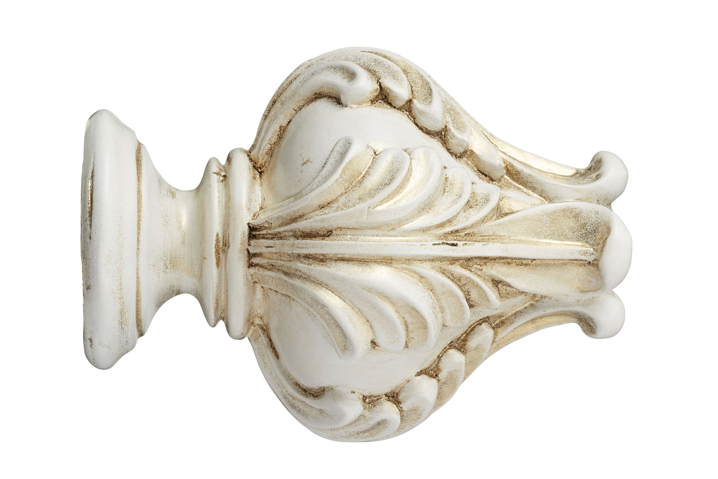 Hallis Museum Vienna 35mm Wooden Curtain Pole Finial - Cream & Gold