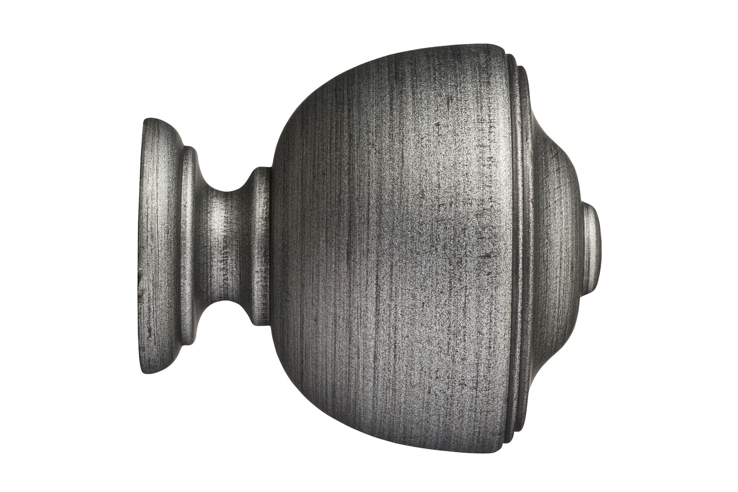 Hallis Museum Asher 35mm Wooden Curtain Pole Finial - Satin Pewter