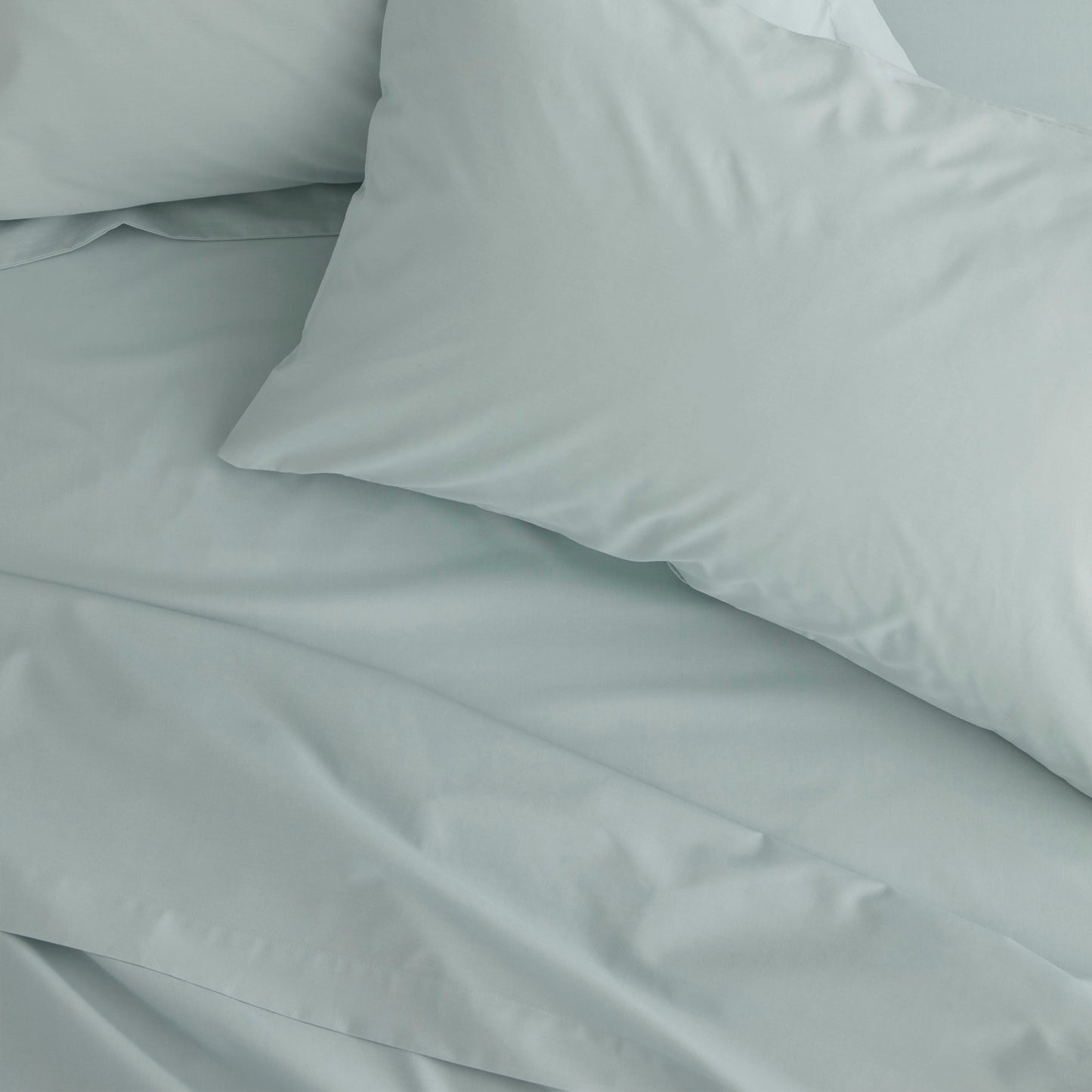 Catherine Lansfield Easy Iron Percale Fitted Sheet - Duck Egg
