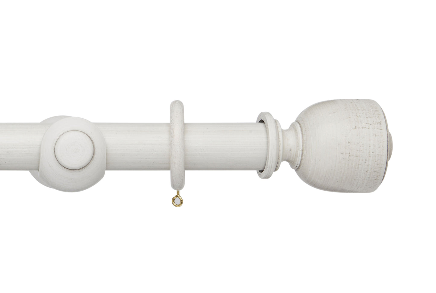 Hallis Origins Tulip Urn 45mm Wooden Curtain Pole - Chalk Stone