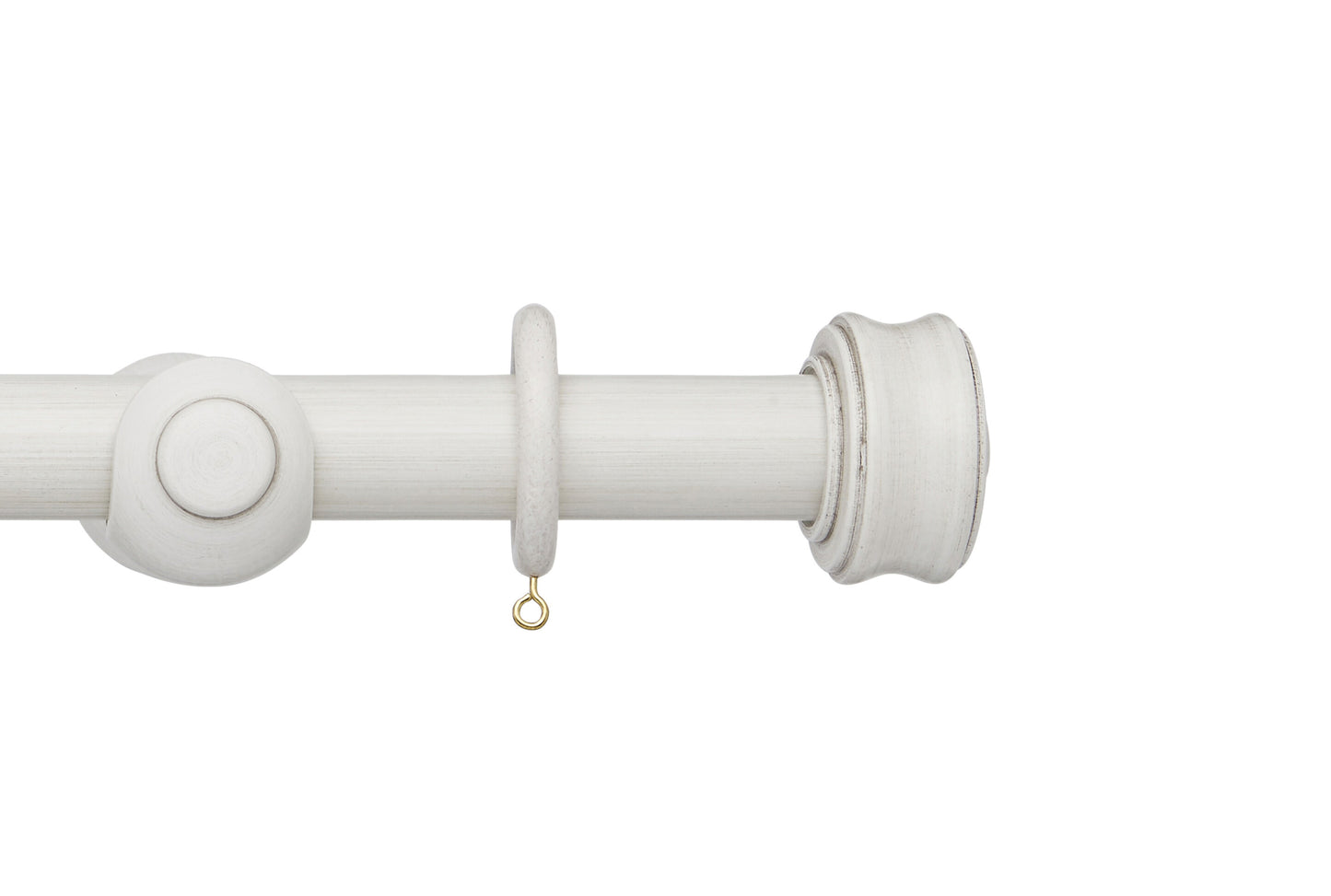 Hallis Origins Disc 45mm Wooden Curtain Pole - Chalk Stone