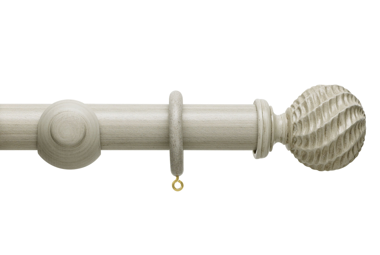 Hallis Origins Ammonite 45mm Wooden Curtain Pole - Flint Grey