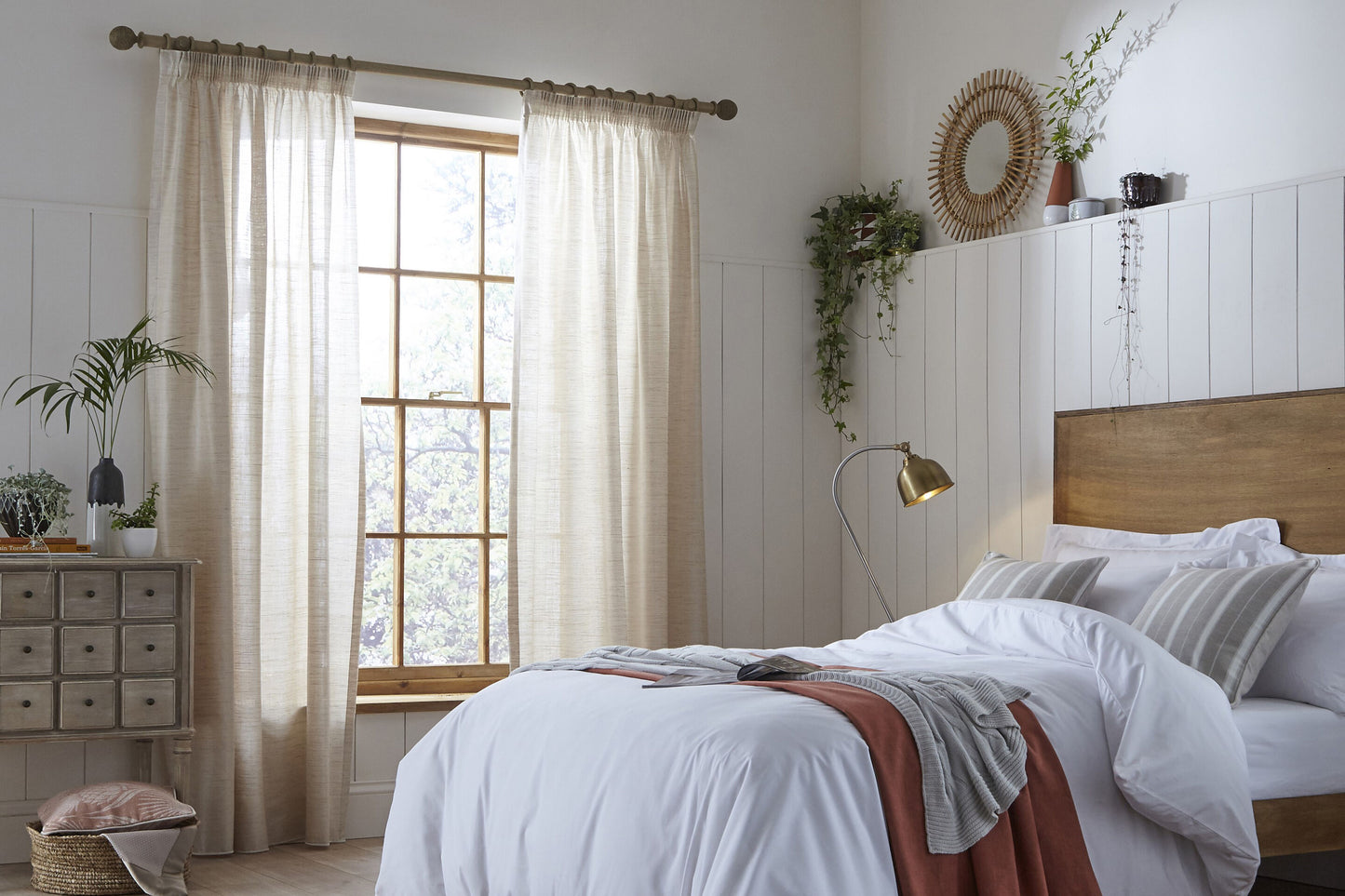 Hallis Origins Twine 45mm Wooden Curtain Pole - Millstone Grey