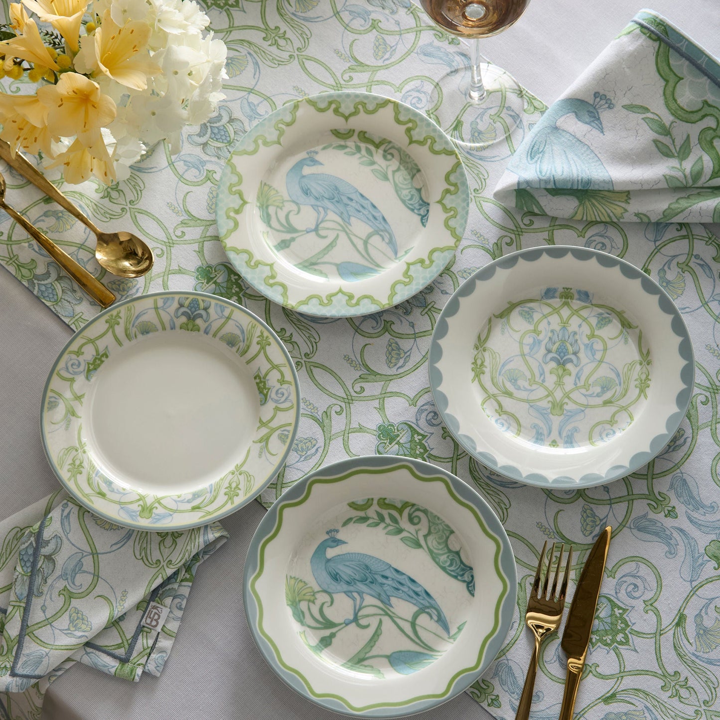Laurence Llewelyn-Bowen Palm Court Napkin (4 Pack) - Green