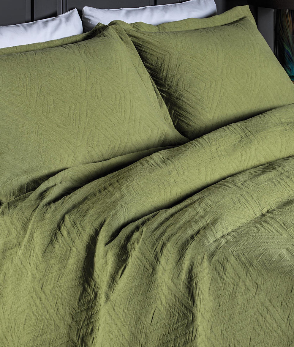 Design Port Padstow Bedspread - Olive