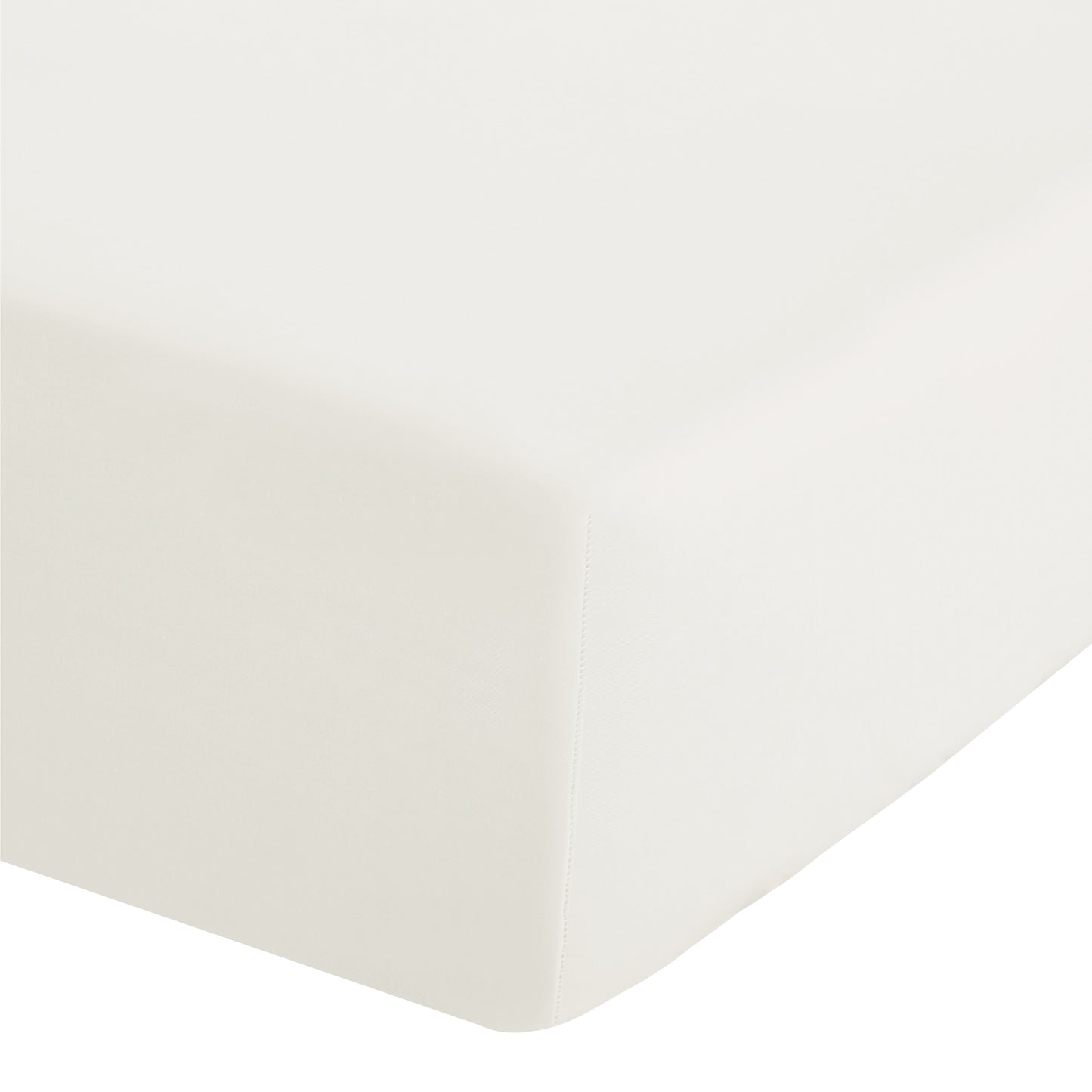 Catherine Lansfield Easy Iron Percale Fitted Sheet - Cream