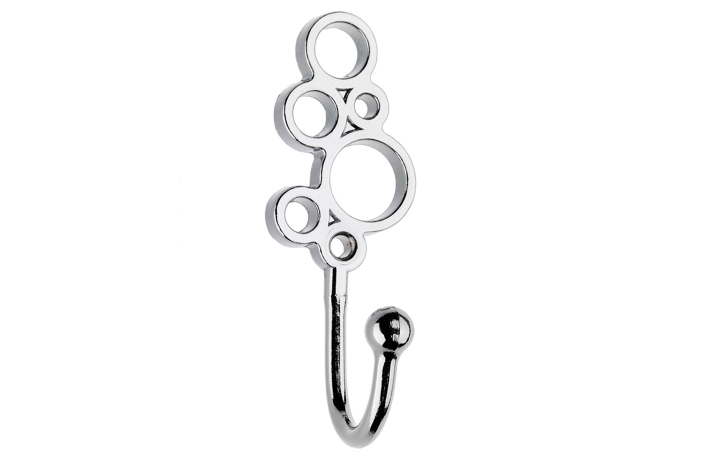 Swish Circles Metal Curtain Tieback Hooks (Pair) - Chrome