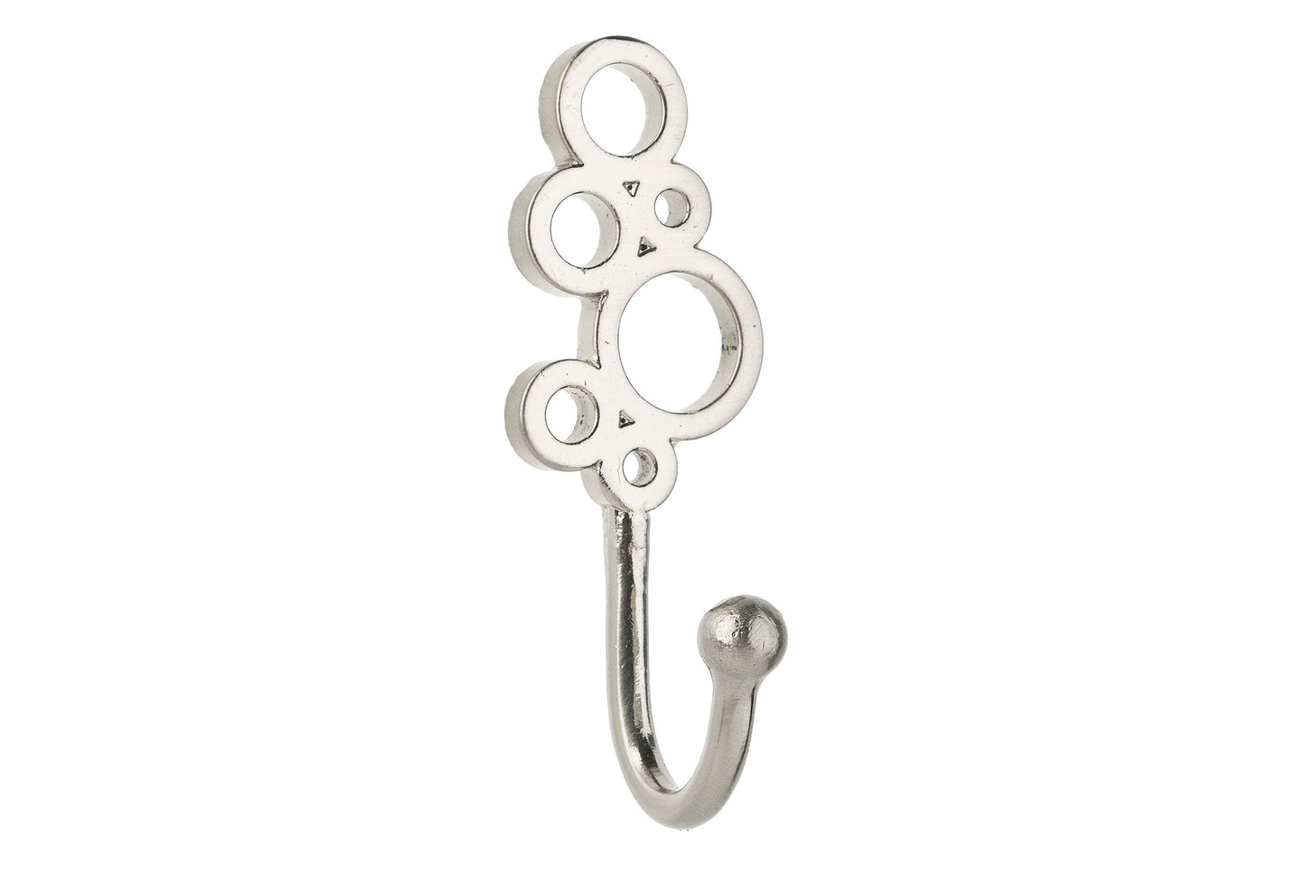 Swish Circles Metal Curtain Tieback Hooks (Pair) - Satin Steel
