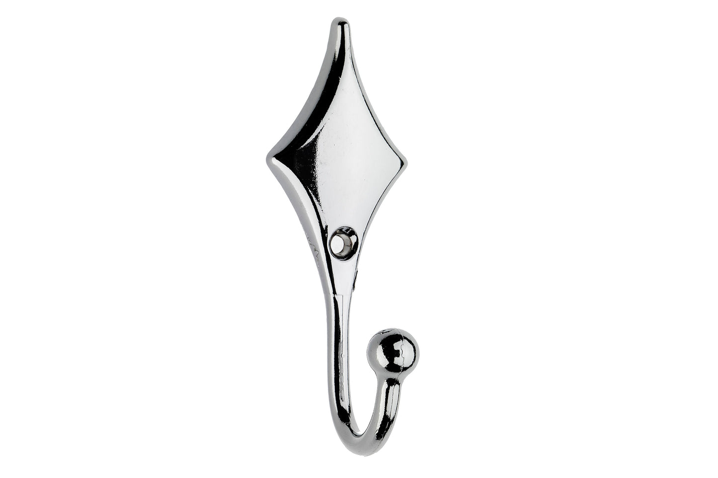Swish Diamond Metal Curtain Tieback Hooks (Pair) - Chrome