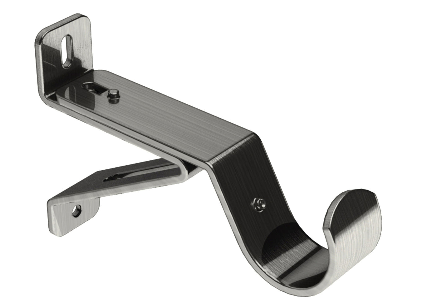 Swish Elements 28mm Metal Curtain Pole Bracket - Satin Steel