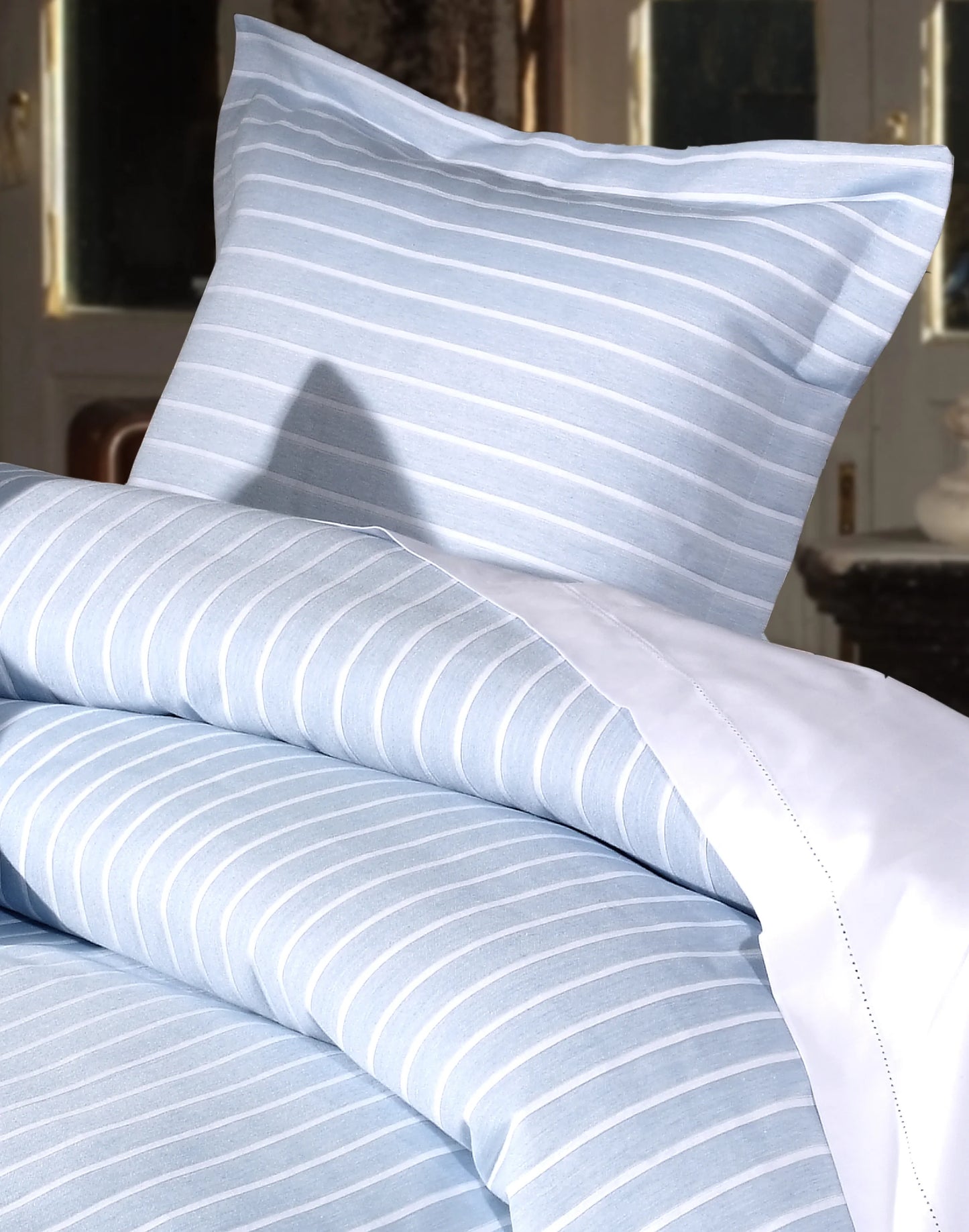Design Port Stripes Duvet Cover Set - Sky Blue