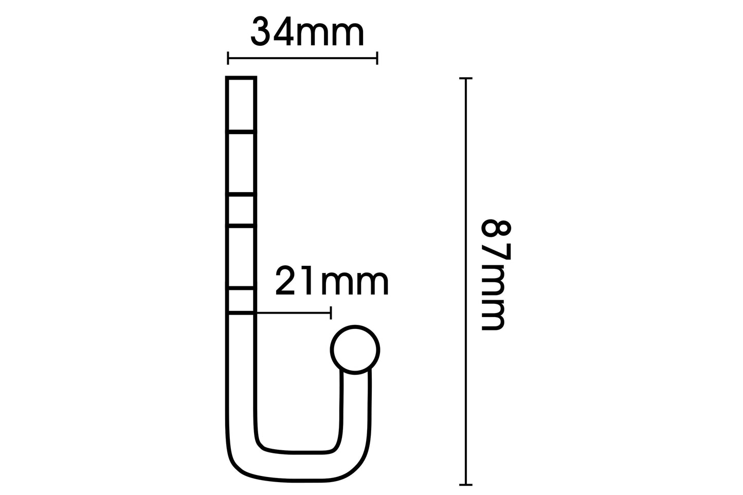 Swish Circles Metal Curtain Tieback Hooks (Pair) - Chrome