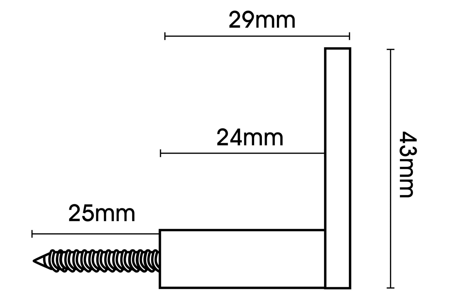 Swish Contemporary L-Shaped Metal Curtain Tieback Hooks (Pair) - Chrome