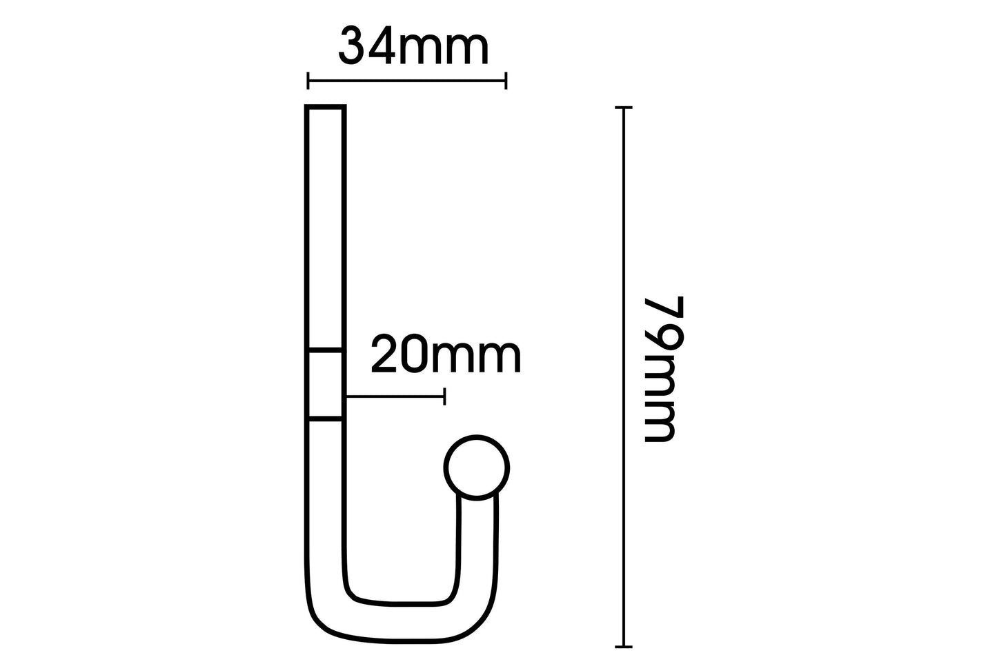 Swish Crystal Metal Curtain Tieback Hooks (Pair) - Chrome