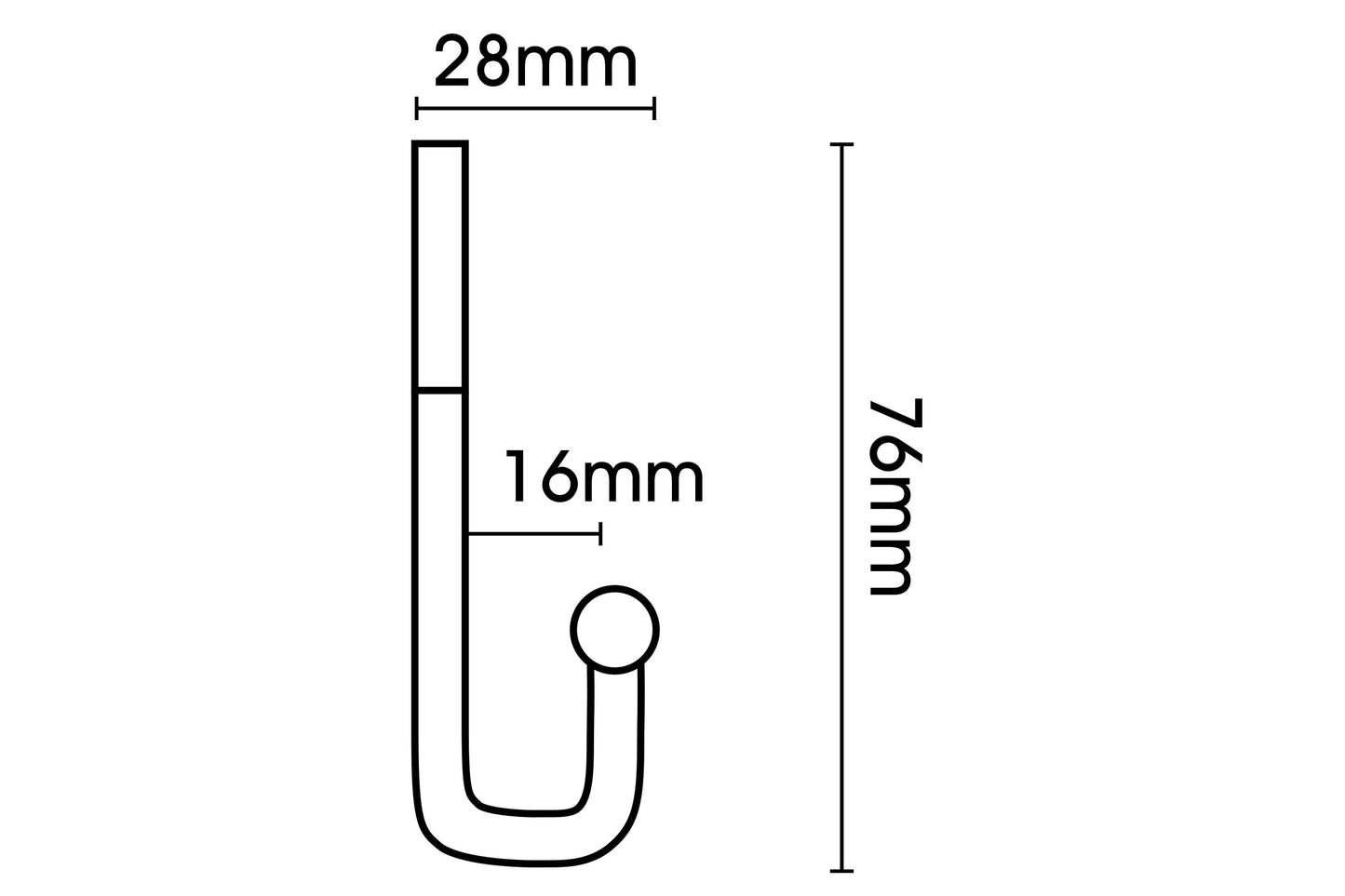 Swish Diamond Metal Curtain Tieback Hooks (Pair) - Chrome
