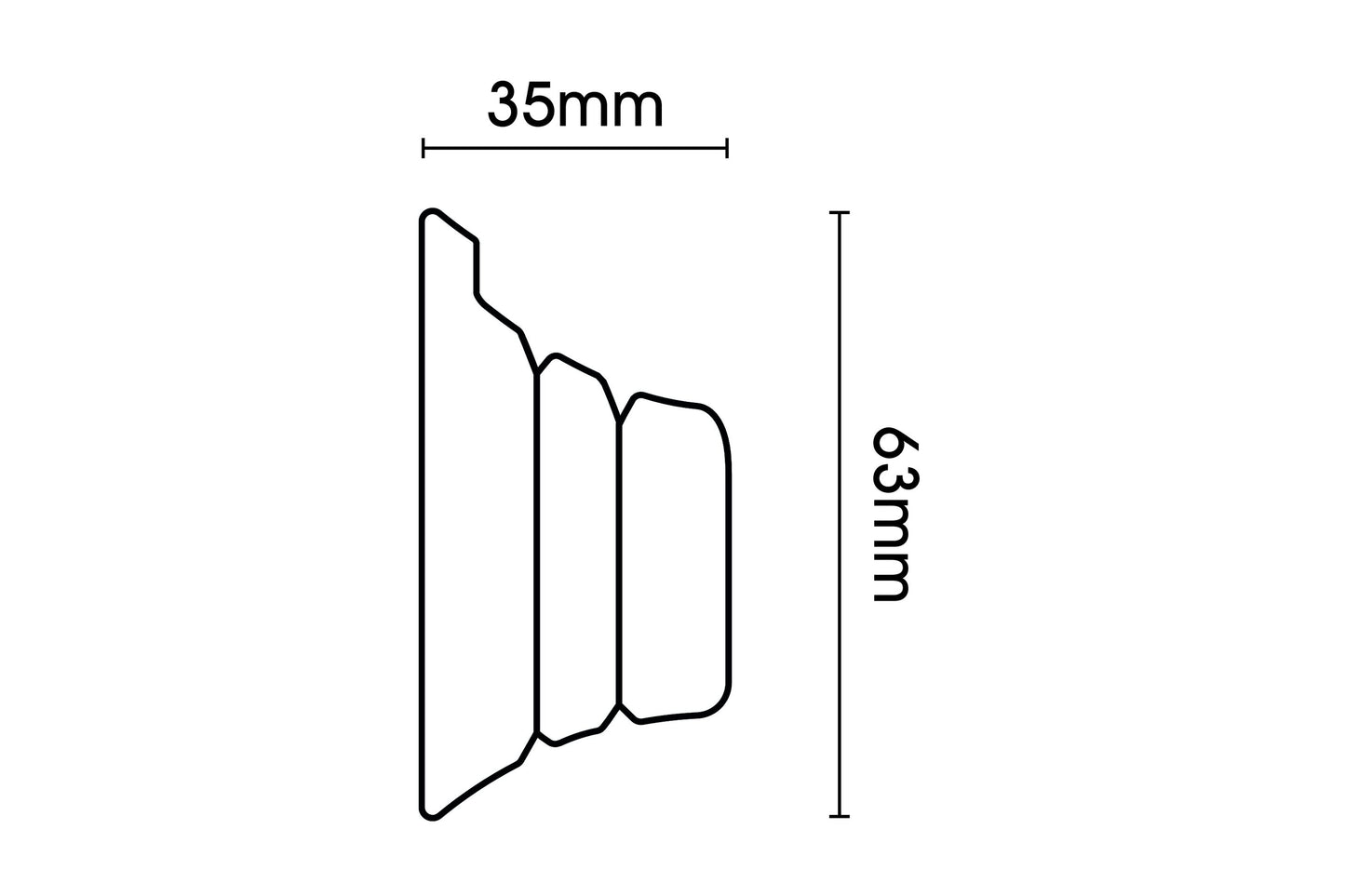 Swish Romantica 35mm Wooden Curtain Pole Recess Brackets (Pair) - Panna Cotta