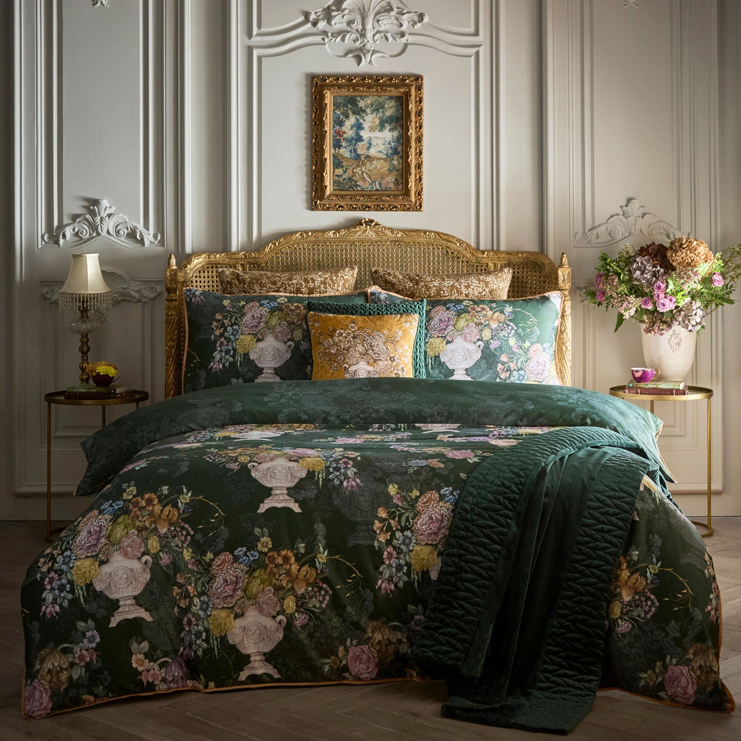 Tuscan Holiday Duvet Cover Set in Green - Duvet Cover Set - Laurence Llewelyn-Bowen