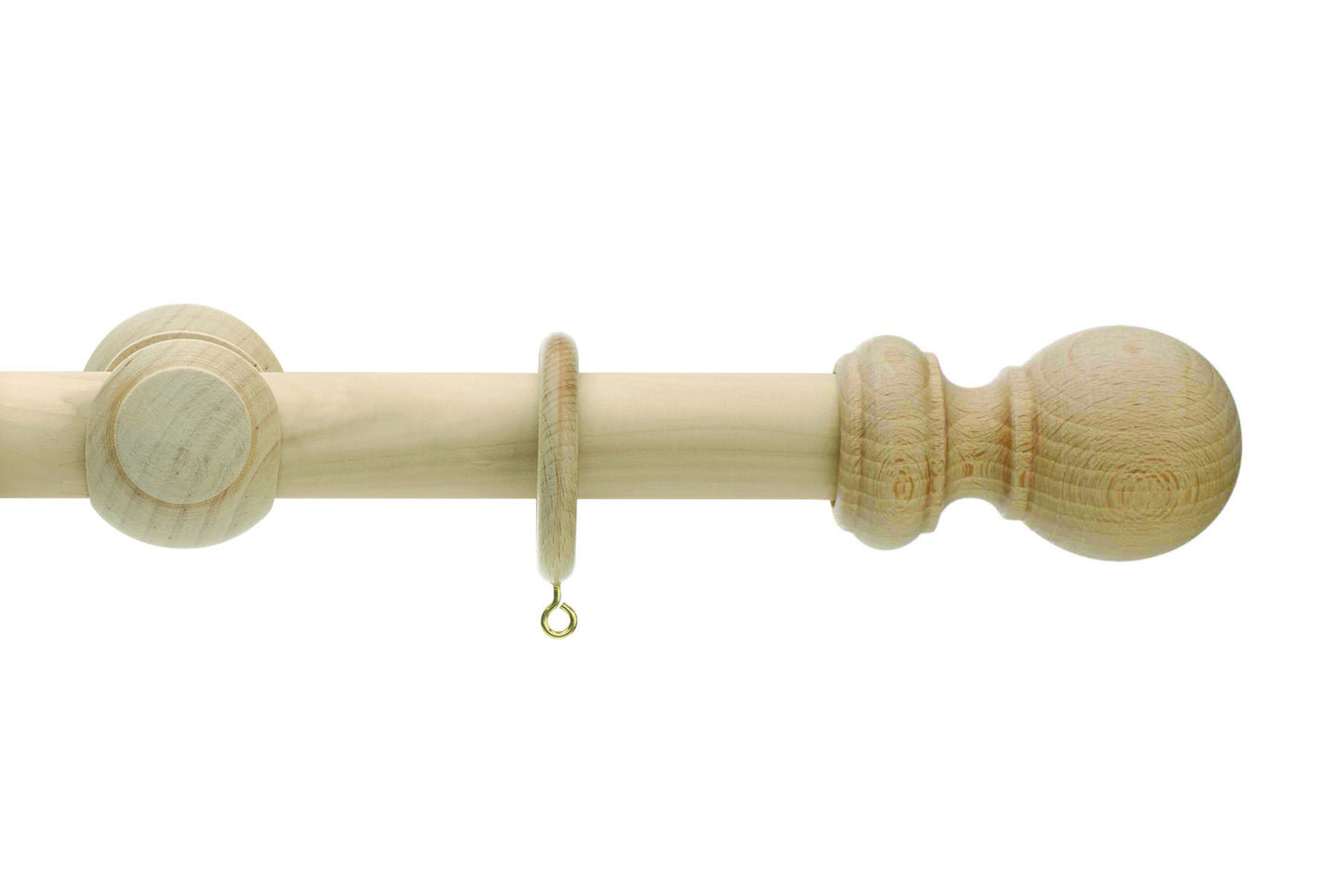 Hallis Unfinished 28mm Wooden Curtain Pole