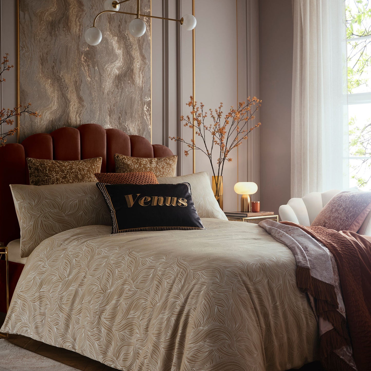 Venus Signature Cushion in Black 40 x 60cm - Cushion - Laurence Llewelyn-Bowen