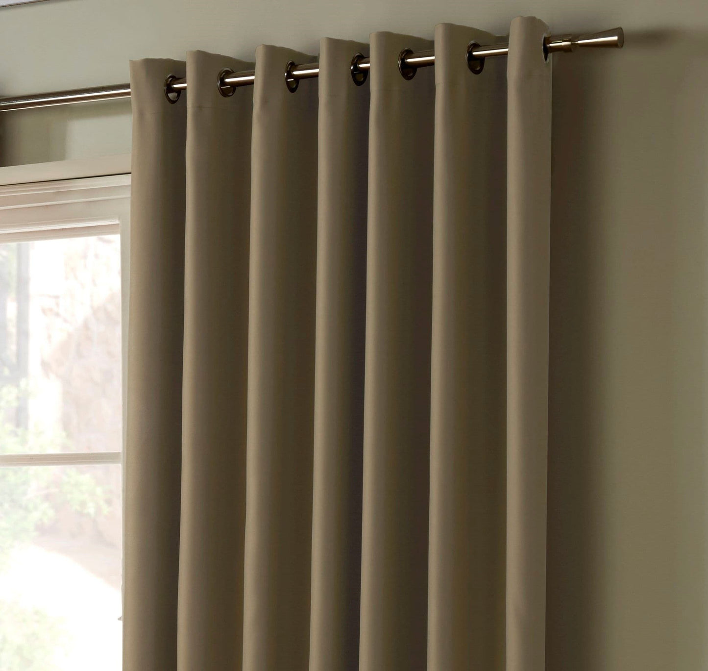 Alan Symonds 95% Blackout Eyelet Curtains - Beige