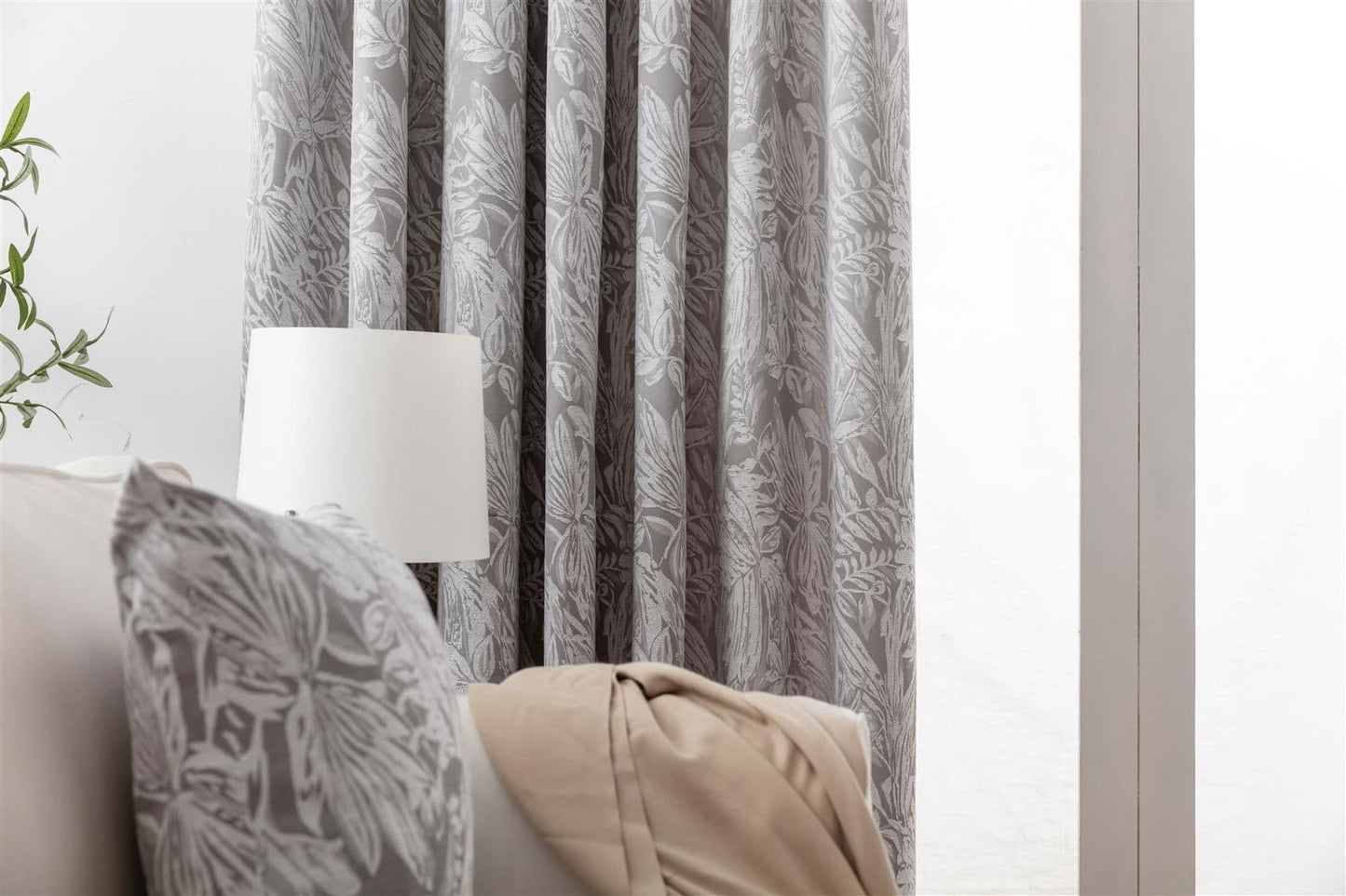 Alan Symonds Botanic Eyelet Curtains - Silver