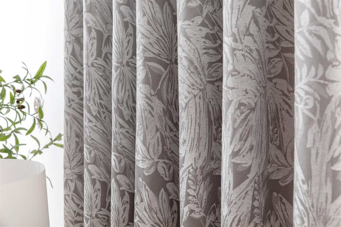 Alan Symonds Botanic Eyelet Curtains - Silver