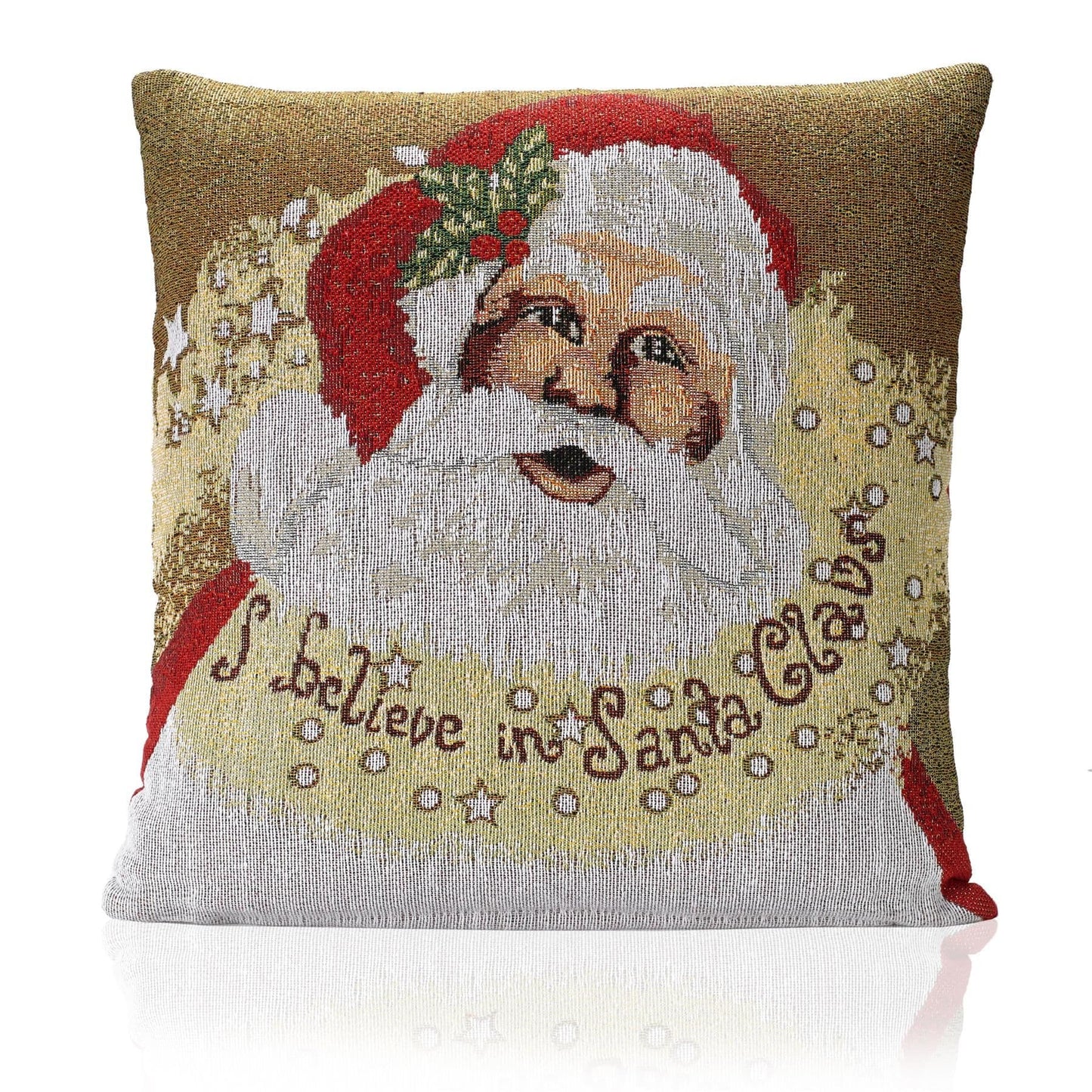 Alan Symonds Christmas Tapestry I Believe Filled Cushion