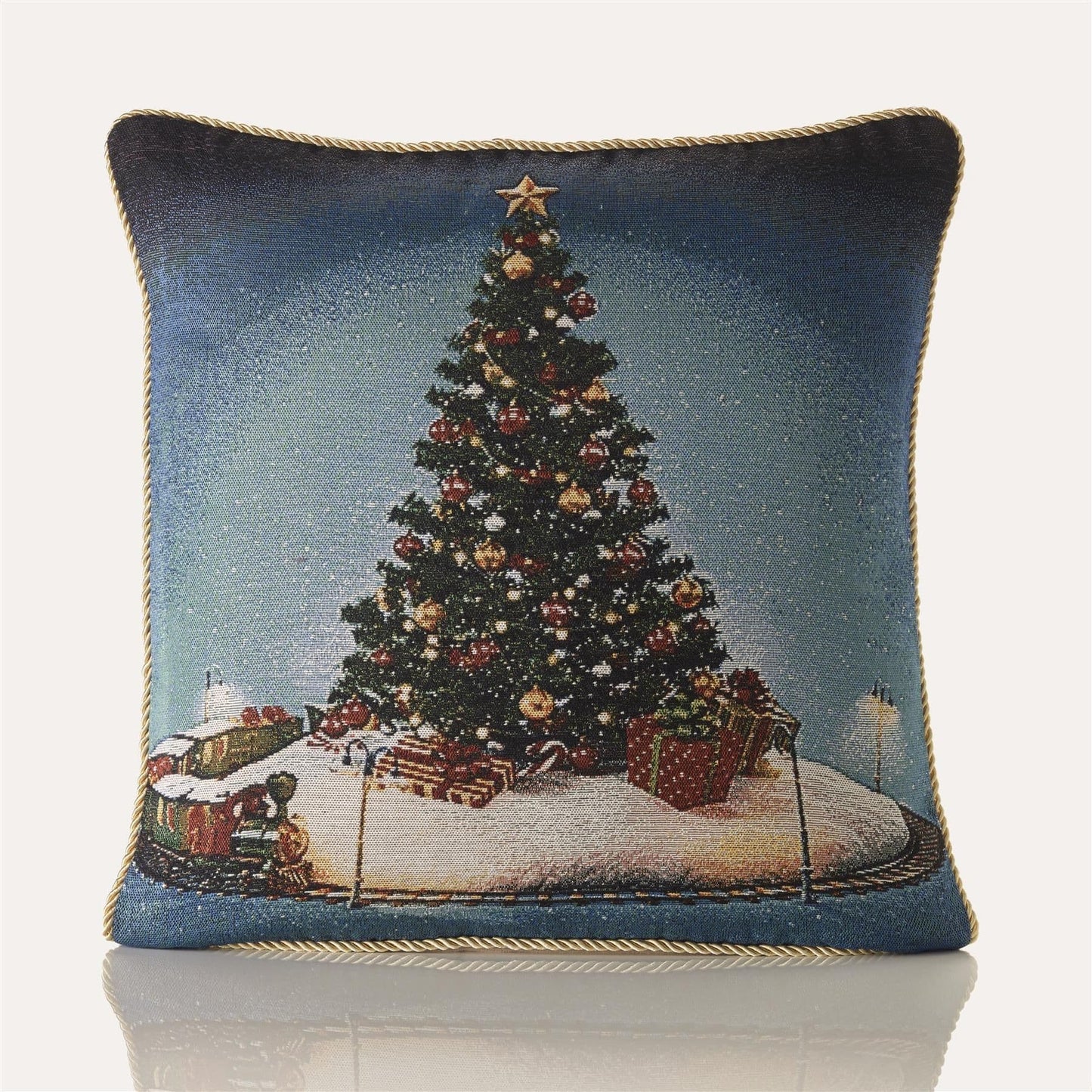 Alan Symonds Christmas Tapestry Spruce Filled Cushion