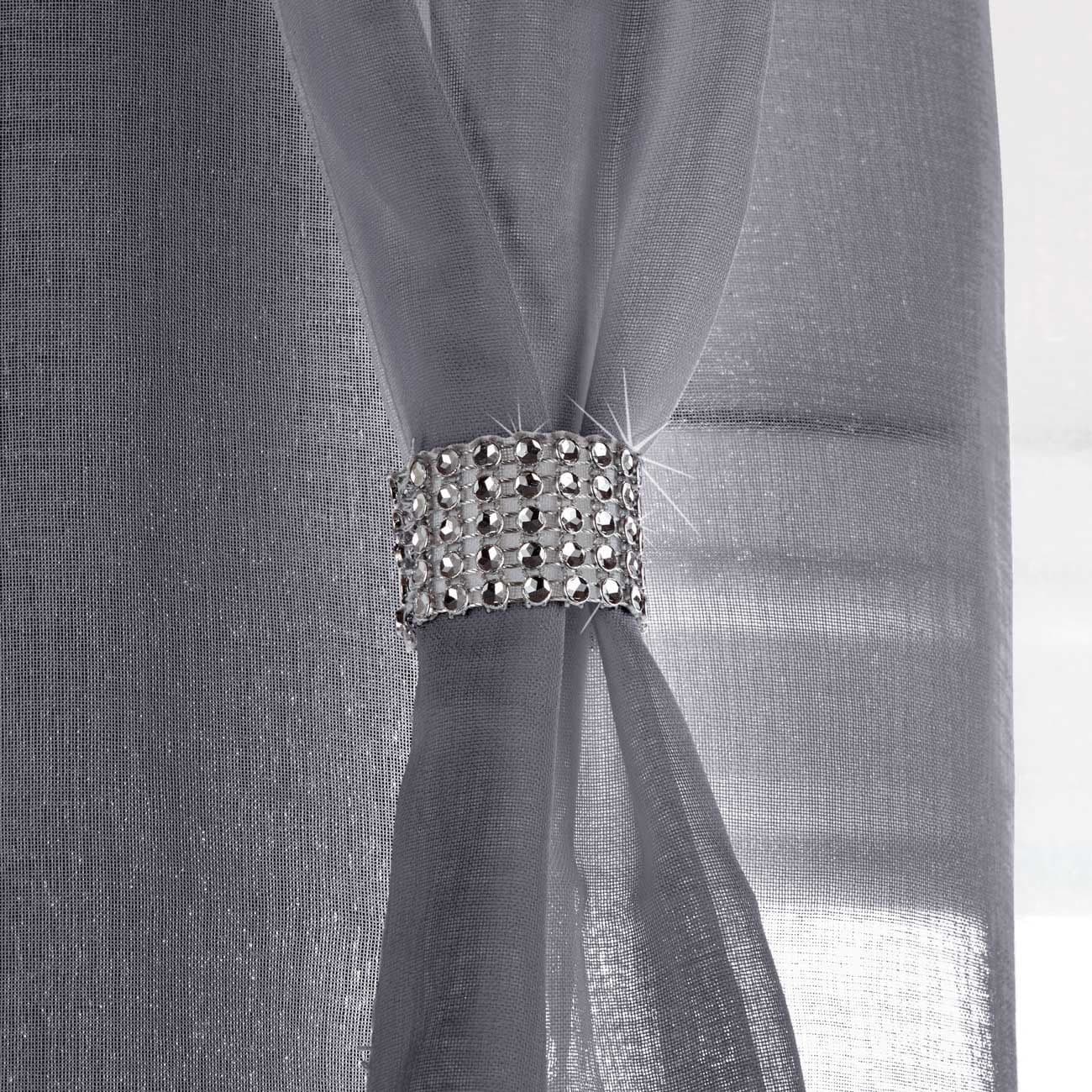 Alan Symonds Diana Eyelet Voile Panel - Silver