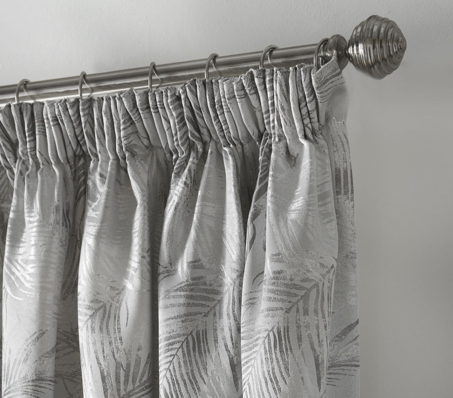 Alan Symonds Fiji Pencil Pleat Curtains - Silver