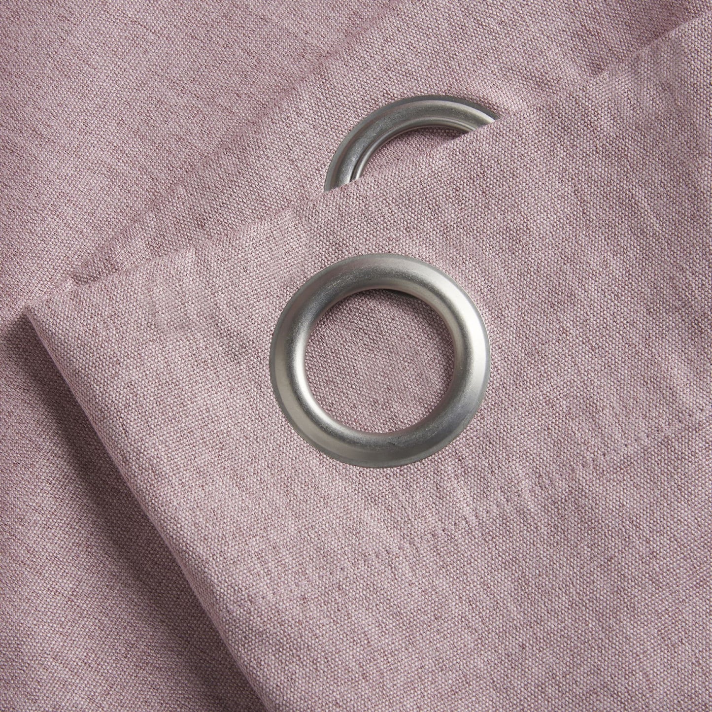 Alan Symonds Linen Look Blackout Eyelet Curtains - Blush