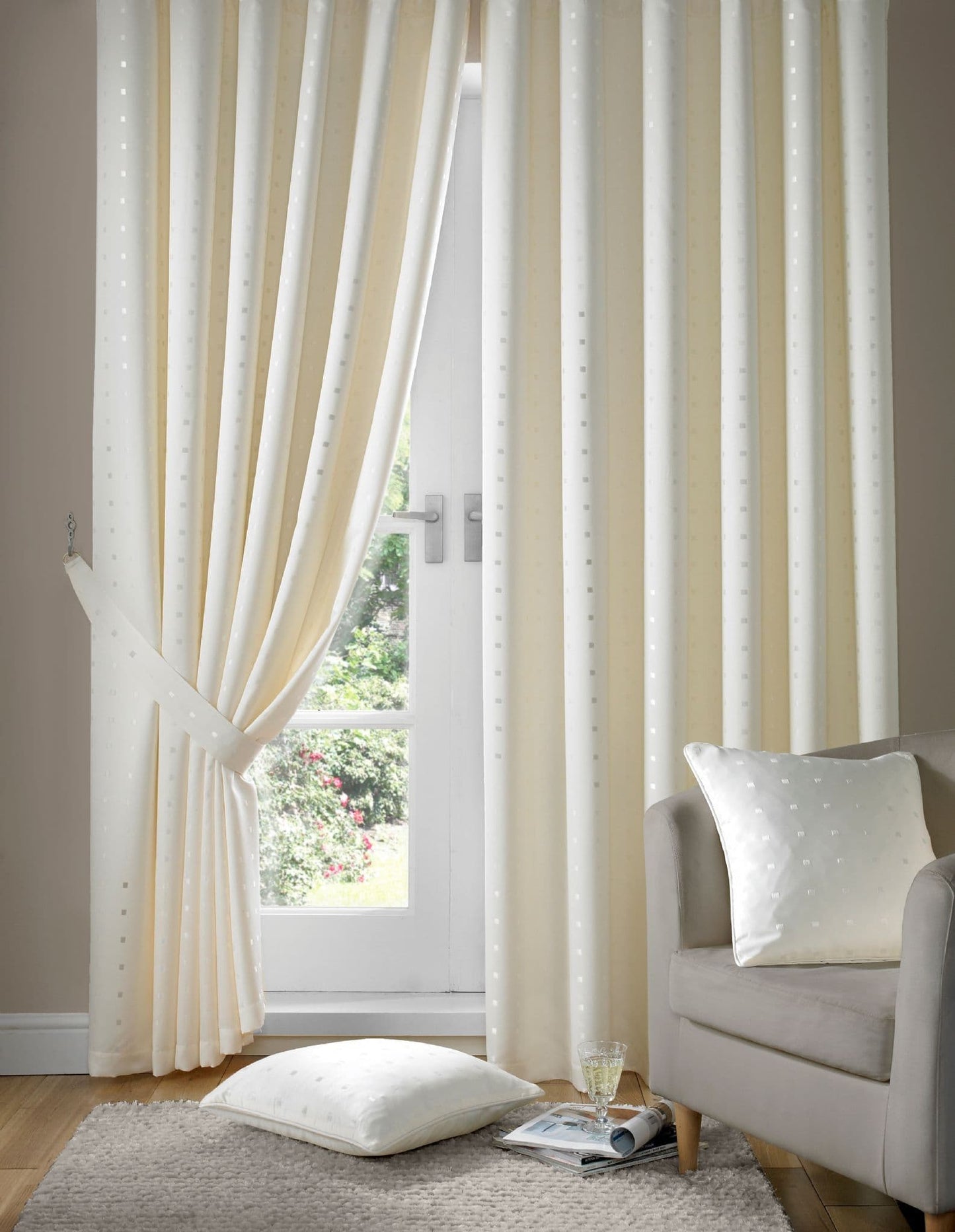Alan Symonds Madison Pencil Pleat Curtains - Cream