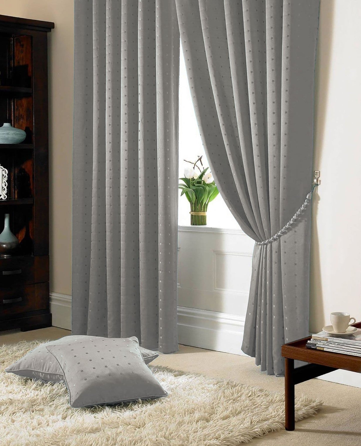 Alan Symonds Madison Pencil Pleat Curtains - Silver